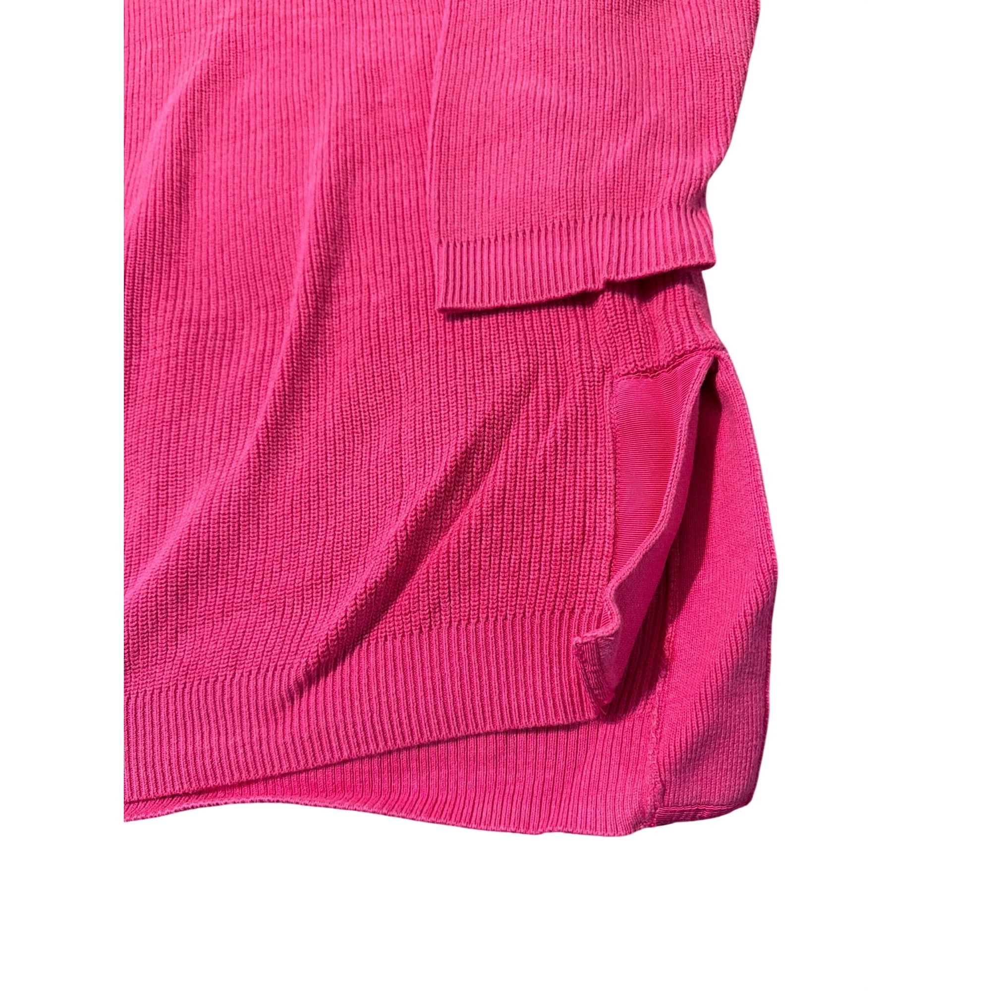 Other Crown & Ivy Pink V Neck Cardigan Sweater Side Slits Ribbon T Size XL / US 12-14 / IT 48-50 - 2 Thumbnail