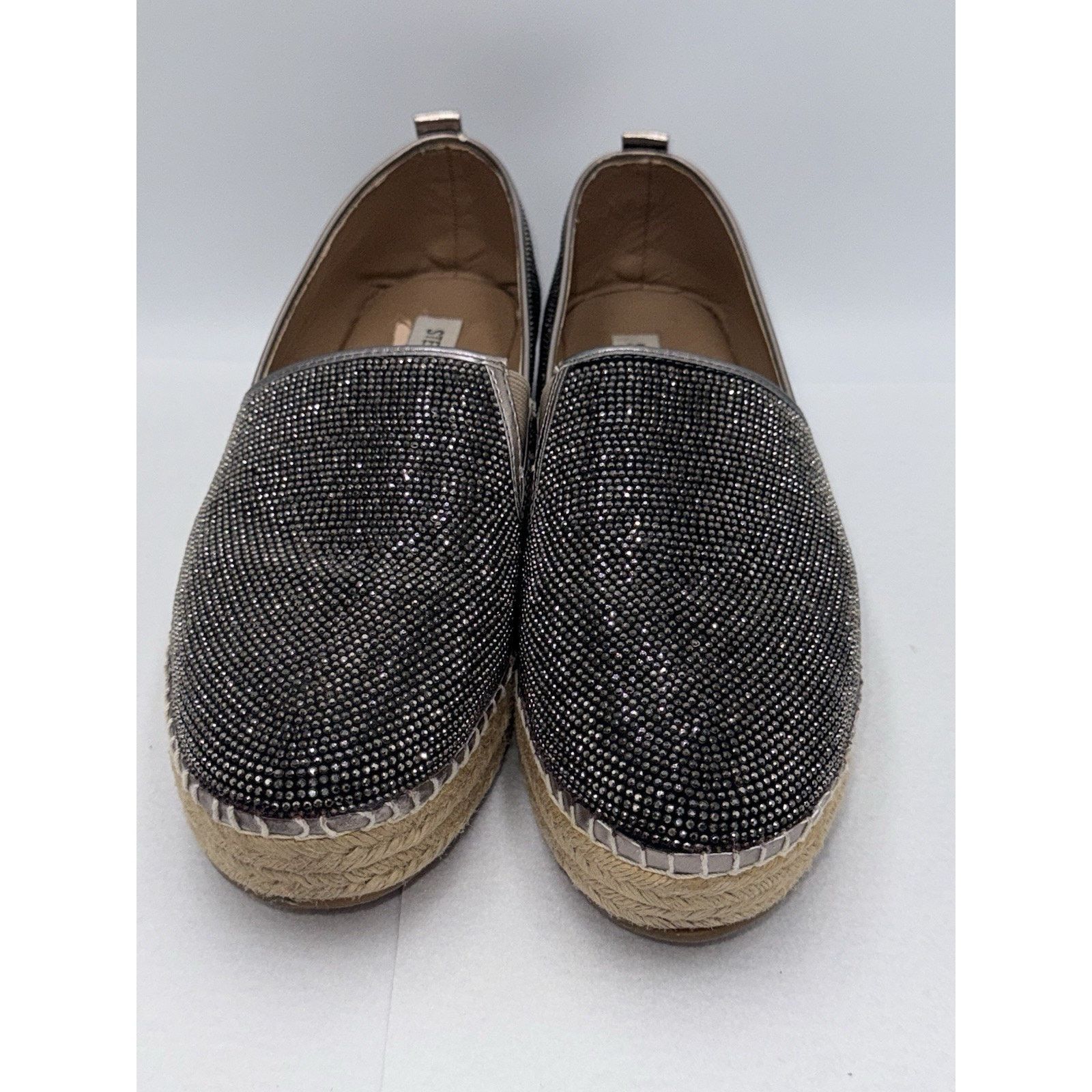 Steve Madden Steven Madden Chopur Black Rhinestone 11 B Espadrille Flats Size US 11 / IT 41 - 2 Thumbnail
