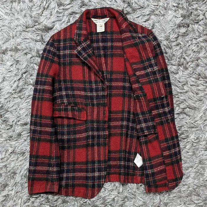 Comme des Garcons 💥FINAL DROP💥A/W 1998 CDG Red Check WoolWinter Size M / US 6-8 / IT 42-44 - 3 Thumbnail