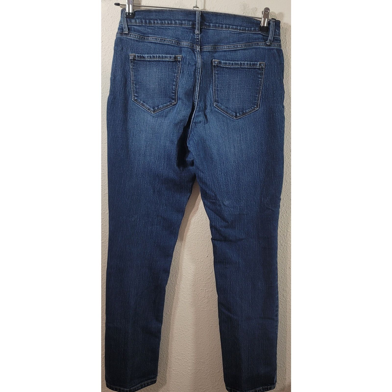 Old Navy Old Navy Blue Rinsed Flat Front Jeans 10 Mid Rise Size 32" / US 10 / IT 46 - 2 Thumbnail