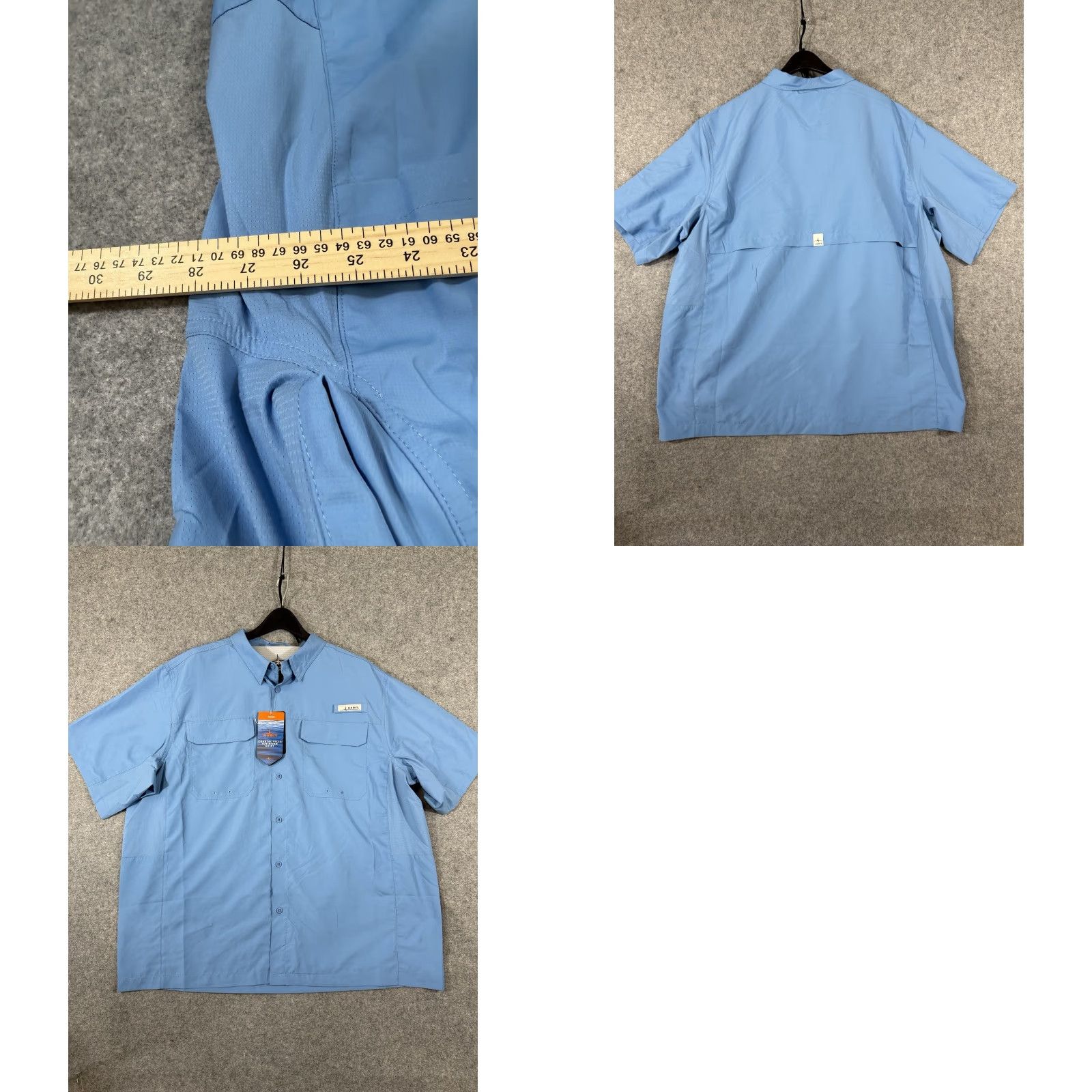 Habitat Habit Coastal Villa River Shirt Men 2XL Blue Short Sleeve Button Vented NWT Shirt Size US XXL / EU 58 / 5 - 9 Thumbnail