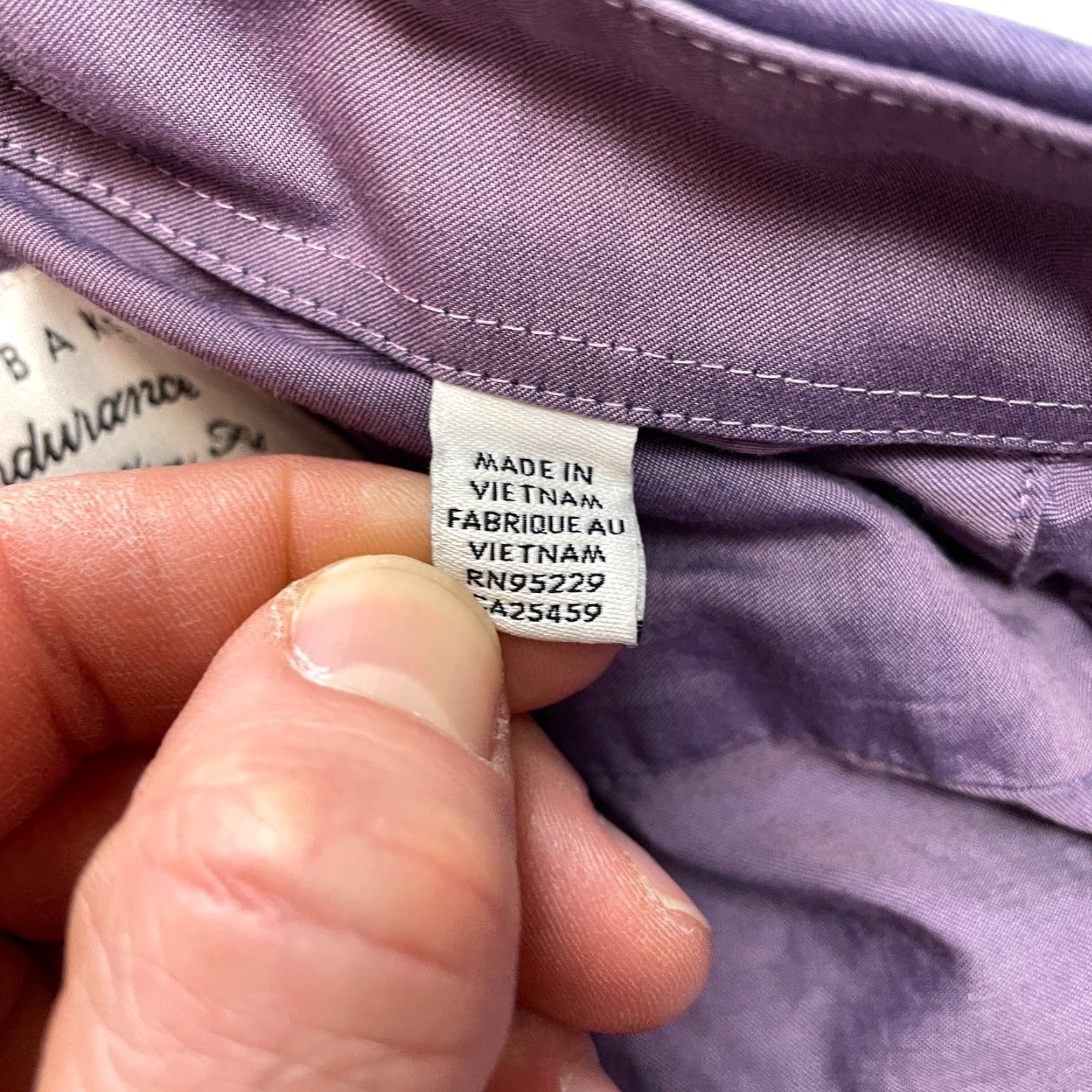 Ted Baker Ted Baker Endurance Dress Shirt Mens 15.5 Purple Slim Fit Long Sleeve Button-Up Collared Knit Cotton Spandex Casual Formal Shirt Men Size US L / EU 52-54 / 3 - 3 Thumbnail