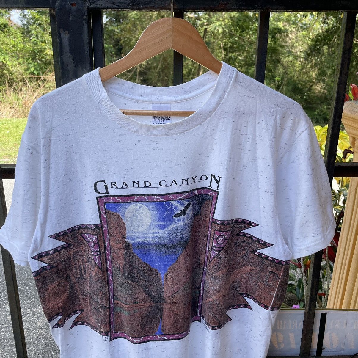 Vintage 🔥Vintage 1993 Grand Canyon Screenworks Mirror Print Tee Size US L / EU 52-54 / 3 - 6 Thumbnail