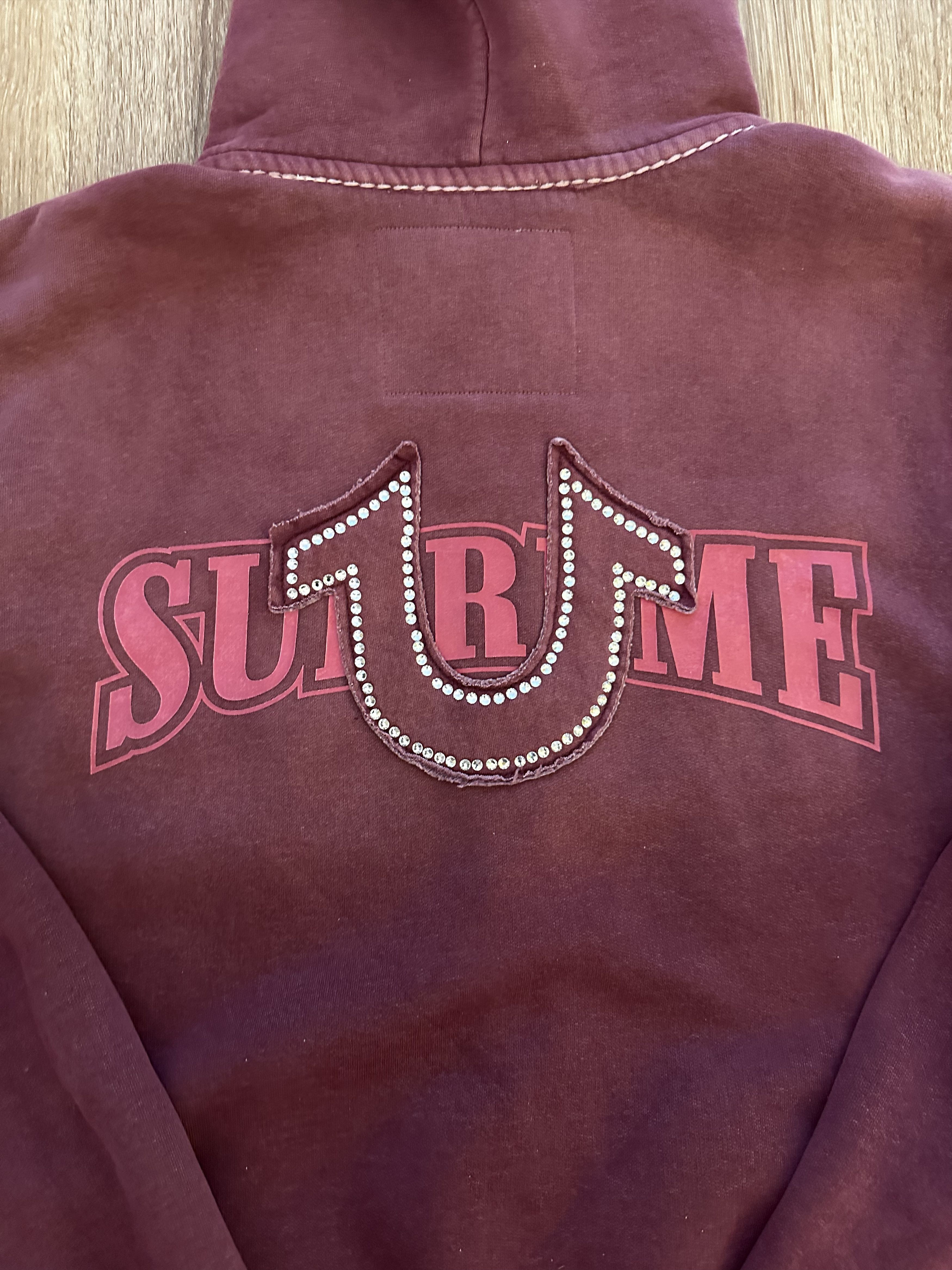 Supreme × True Religion Supreme x True Religion Zip Up Hooded Sweatshirt 'Eggplant' Size US L / EU 52-54 / 3 - 5 Thumbnail