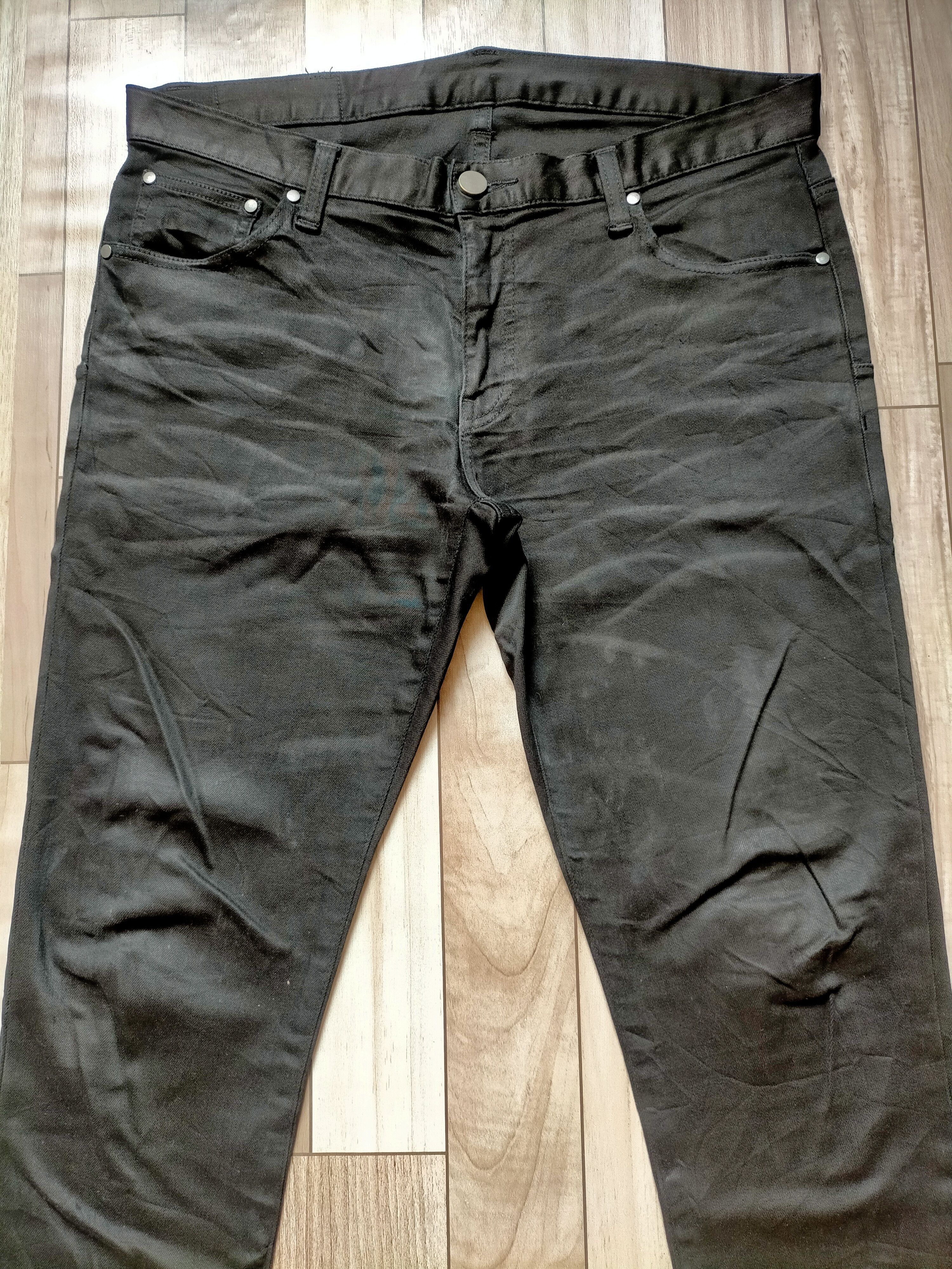 Tornado Mart Tornado Mart Whiskers Waxed Skinny Black Jeans Size US 34 / EU 50 - 3 Thumbnail