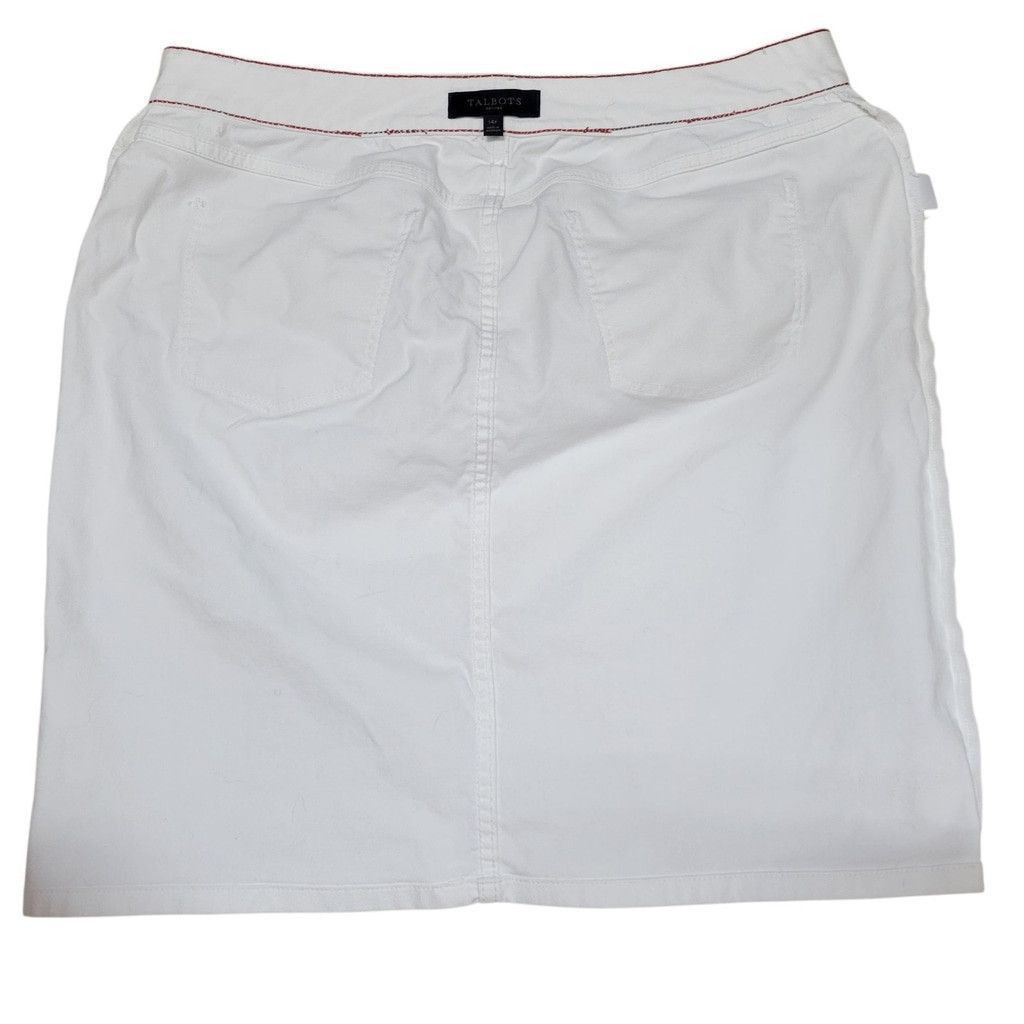 Talbots Talbots Petite Women's Pencil Denim White Skirt Size 14P Size 36" / US 14 / IT 50 - 5 Thumbnail