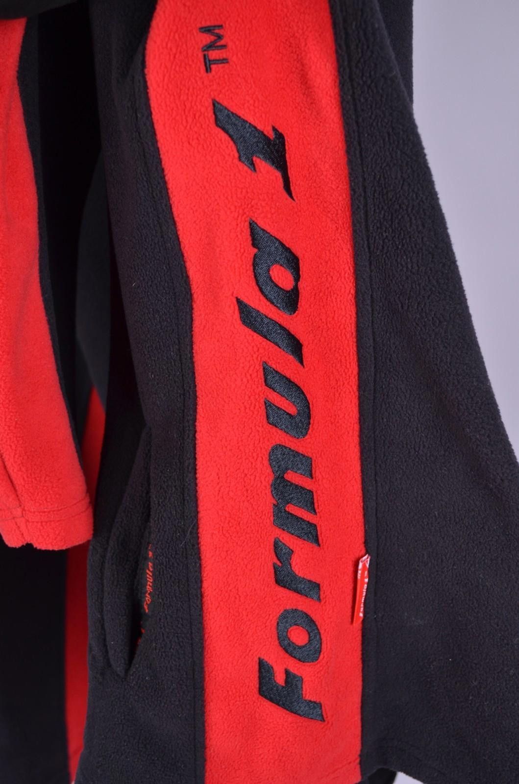 Formula 1 Mens Formula 1 1/4 Zip Black/Red Fleece Embroided Logo Sz L Size US L / EU 52-54 / 3 - 8 Thumbnail