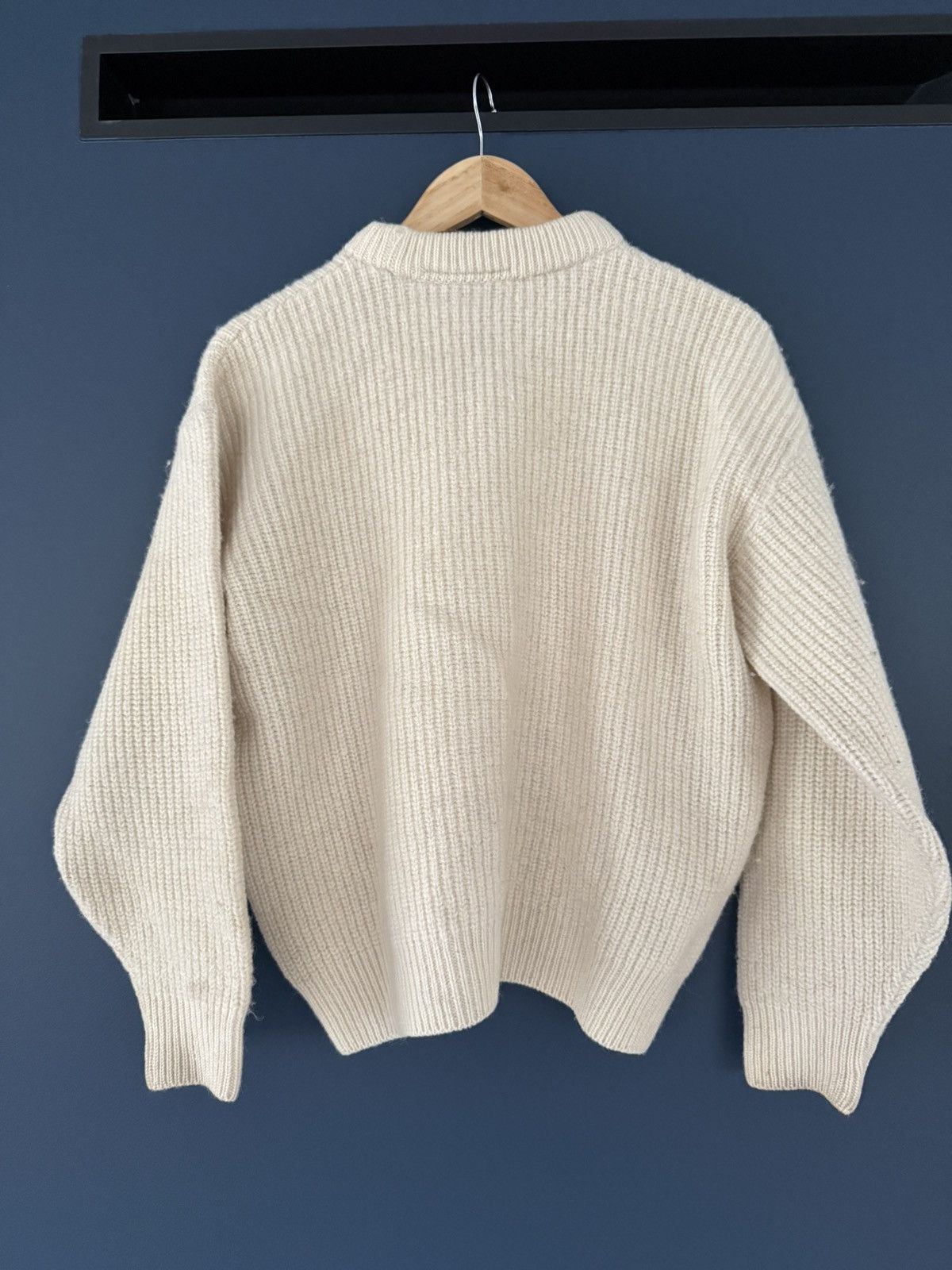 Barbour Vintage 80s Barbour Wool Knit Fisherman Croped Sweater Size US M / EU 48-50 / 2 - 3 Thumbnail