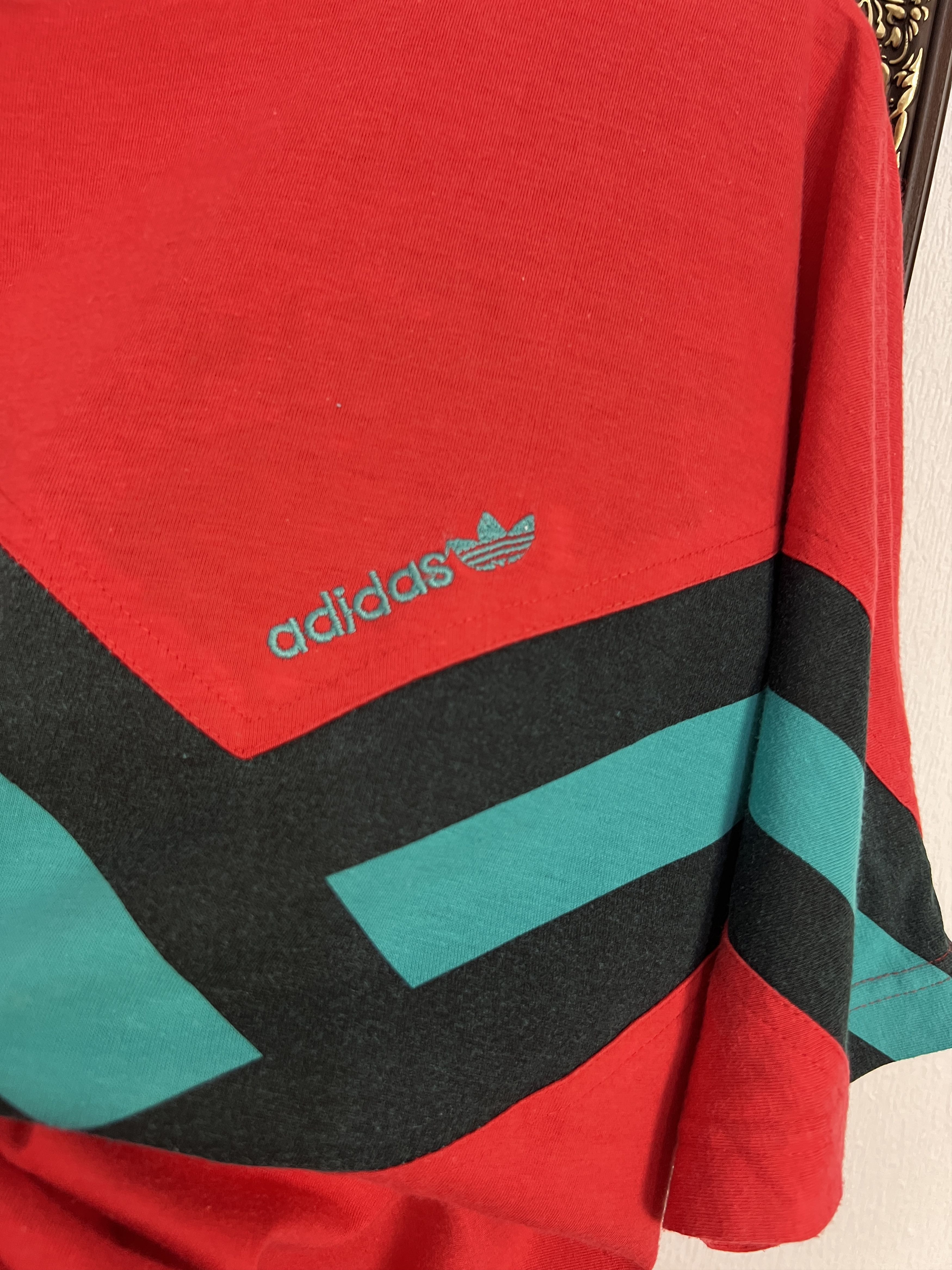 Adidas Vintage 90's Adidas Ivan Lendl Shirt Red Shirt Tennis Size US L / EU 52-54 / 3 - 3 Thumbnail