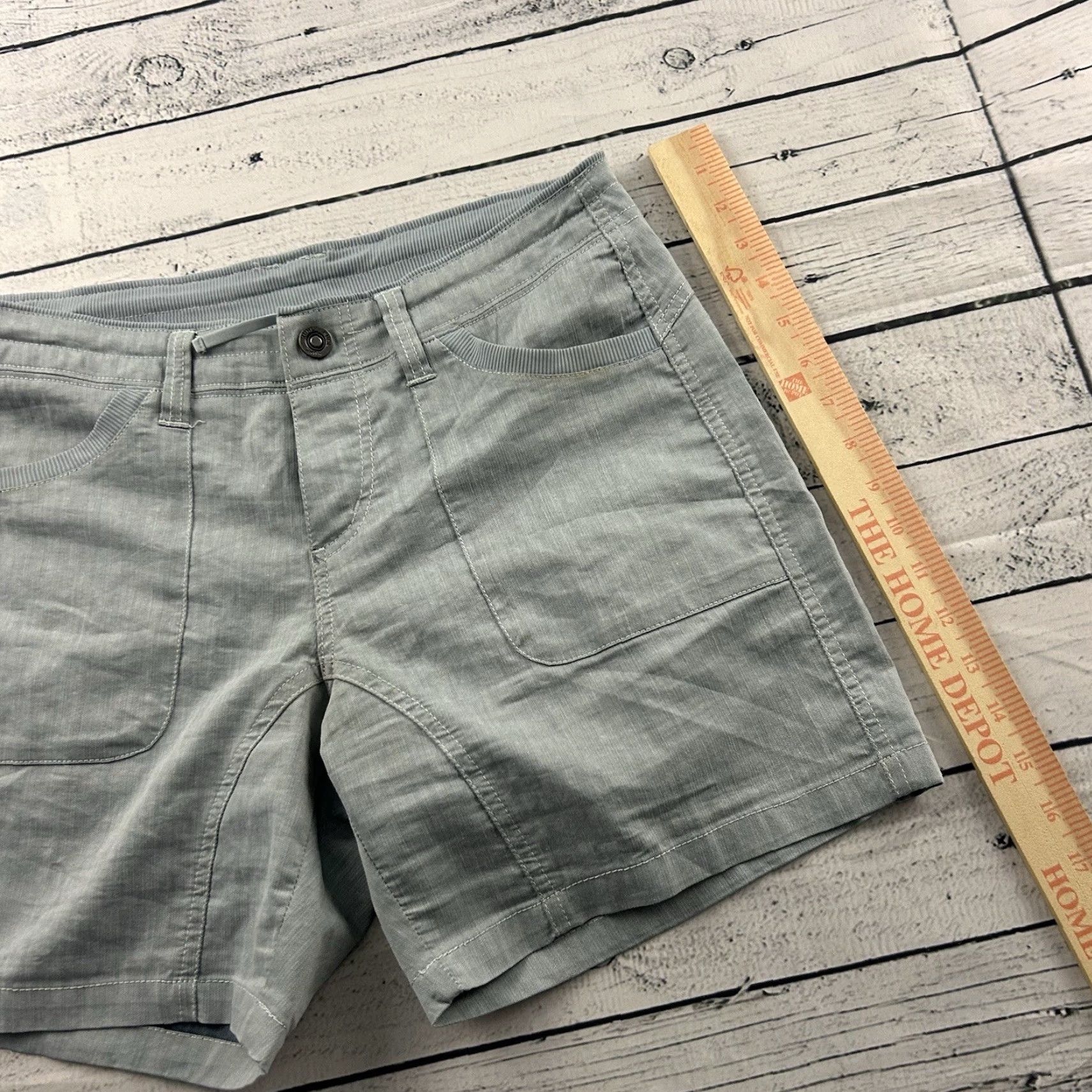 Vintage Kuhl Casual Outdoor Hiking Shorts Women's 6 Gray Chino Outdoor Hiking Size 28" / US 6 / IT 42 - 4 Thumbnail