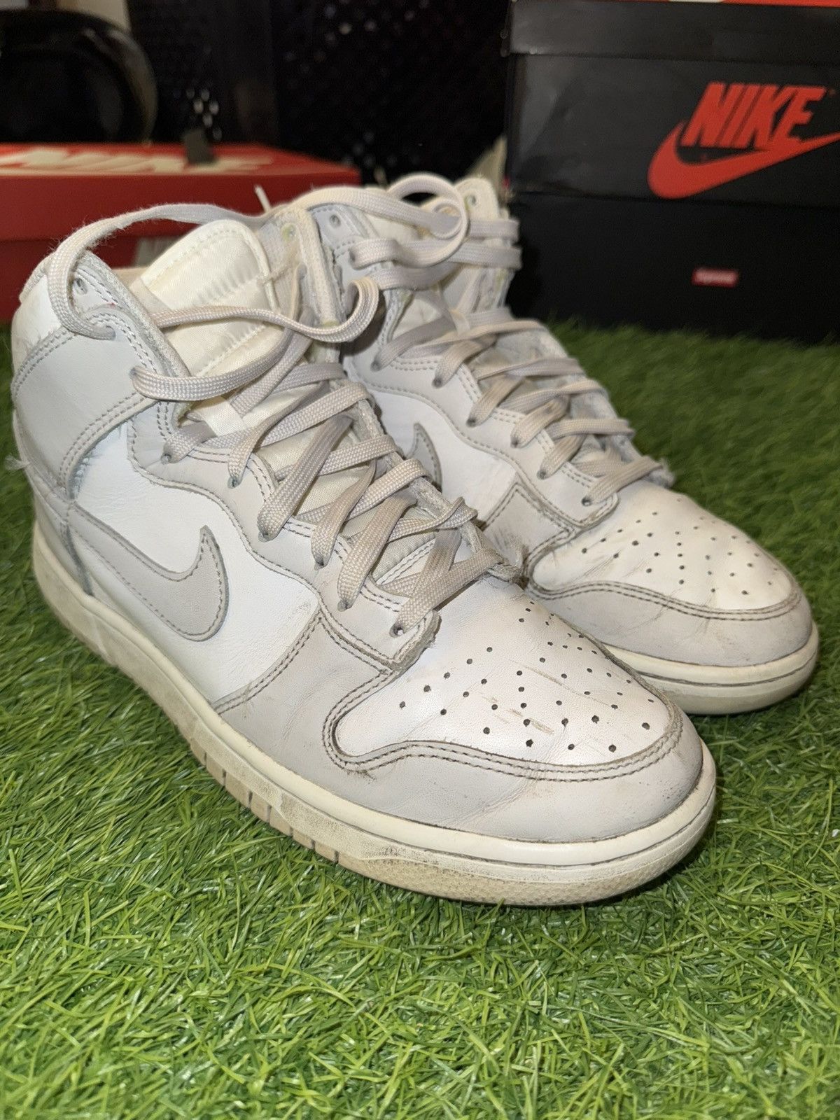Nike Nike Dunk High 'Vast Grey' High Top Sneakers Size US 9 / EU 42 - 4 Thumbnail