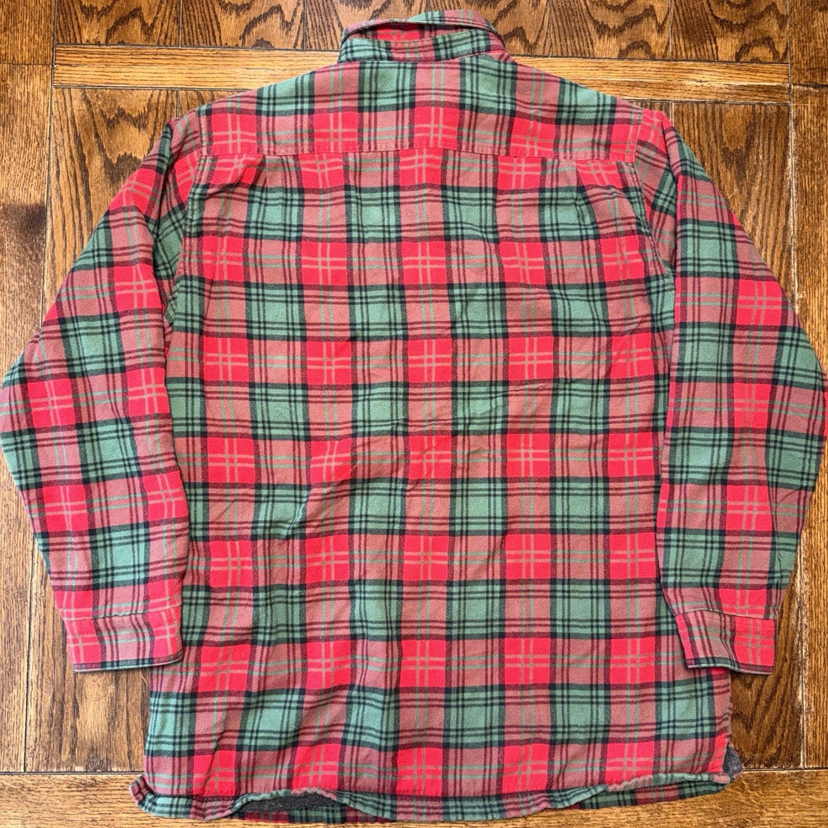 Vintage VTG L.L.Bean Lined Flannel Jacket Mens Large Tall Plaid Fleece Lined Red Green Size US L / EU 52-54 / 3 - 5 Thumbnail