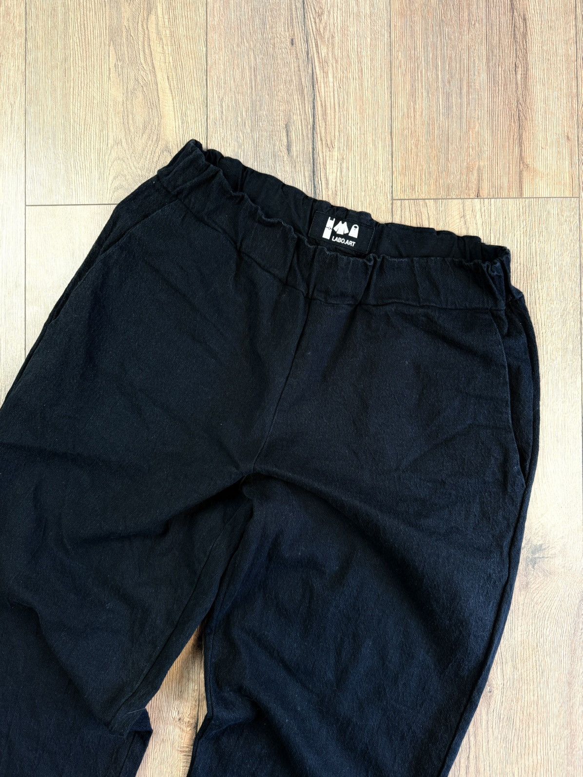 Other LABO.ART Black Cotton Elastic Waist Pants Size 1 Size 28" / US 6 / IT 42 - 3 Thumbnail