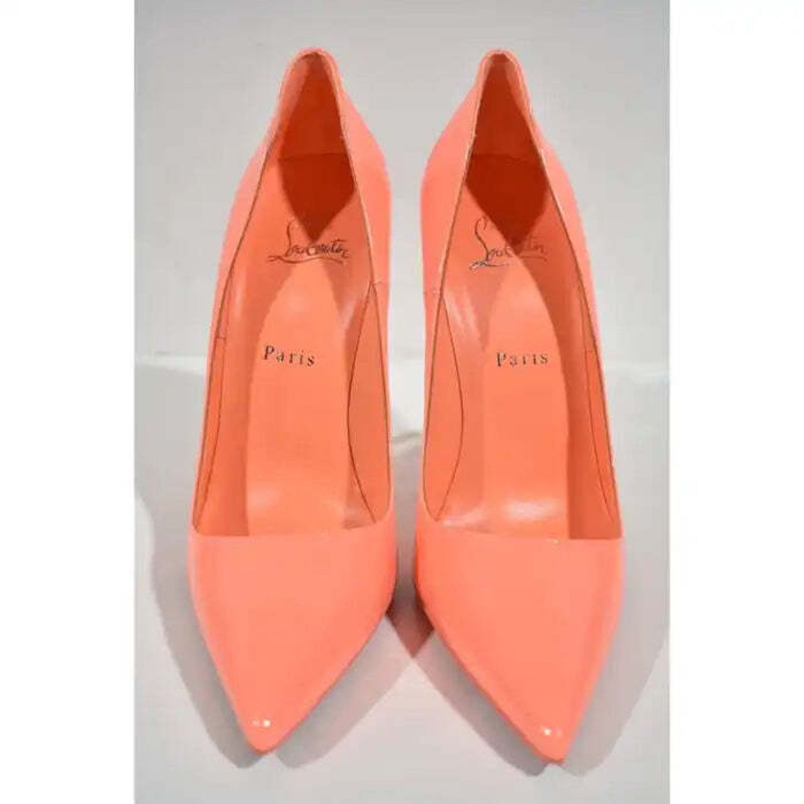 Christian Louboutin So Kate 120 Drag Orange Patent Leather Pointed Heel Pump 40 Size US 10 / IT 40 - 5 Thumbnail