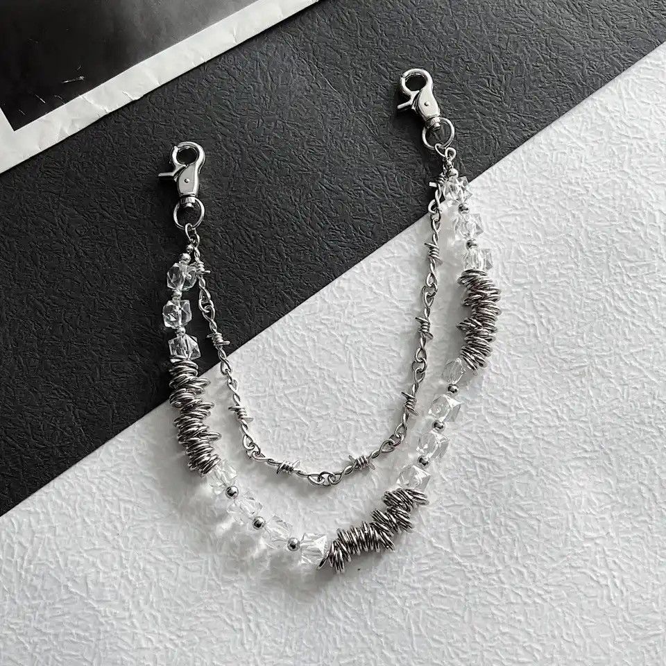 Vintage Waist chain Crystal bag chain Jeans accessories Size ONE SIZE - 4 Thumbnail