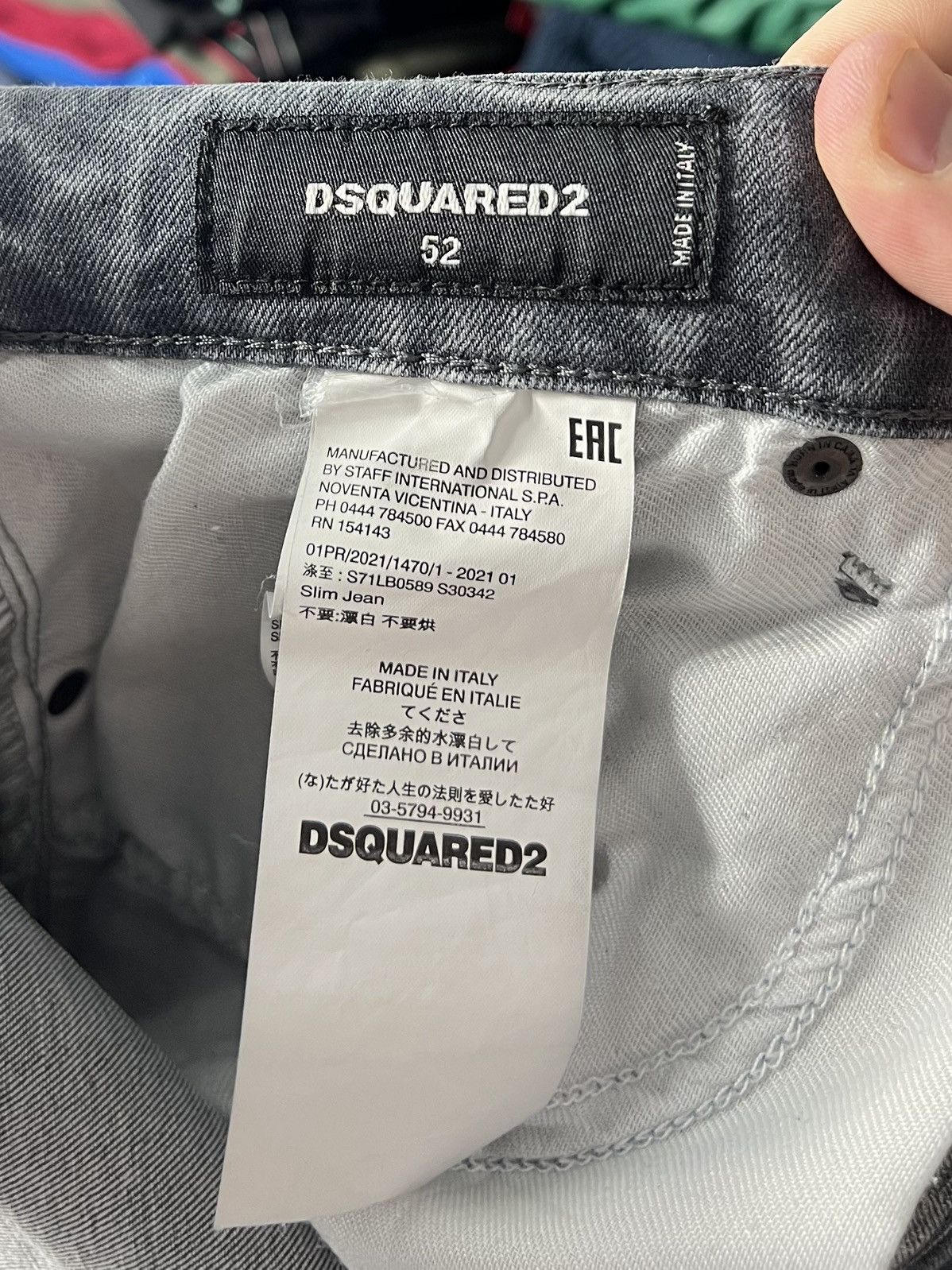 Dsquared2 Dsquared2 Slim Fit Jeans 52 Grey Distressed Paint Splatter Size US 34 / EU 50 - 17 Thumbnail