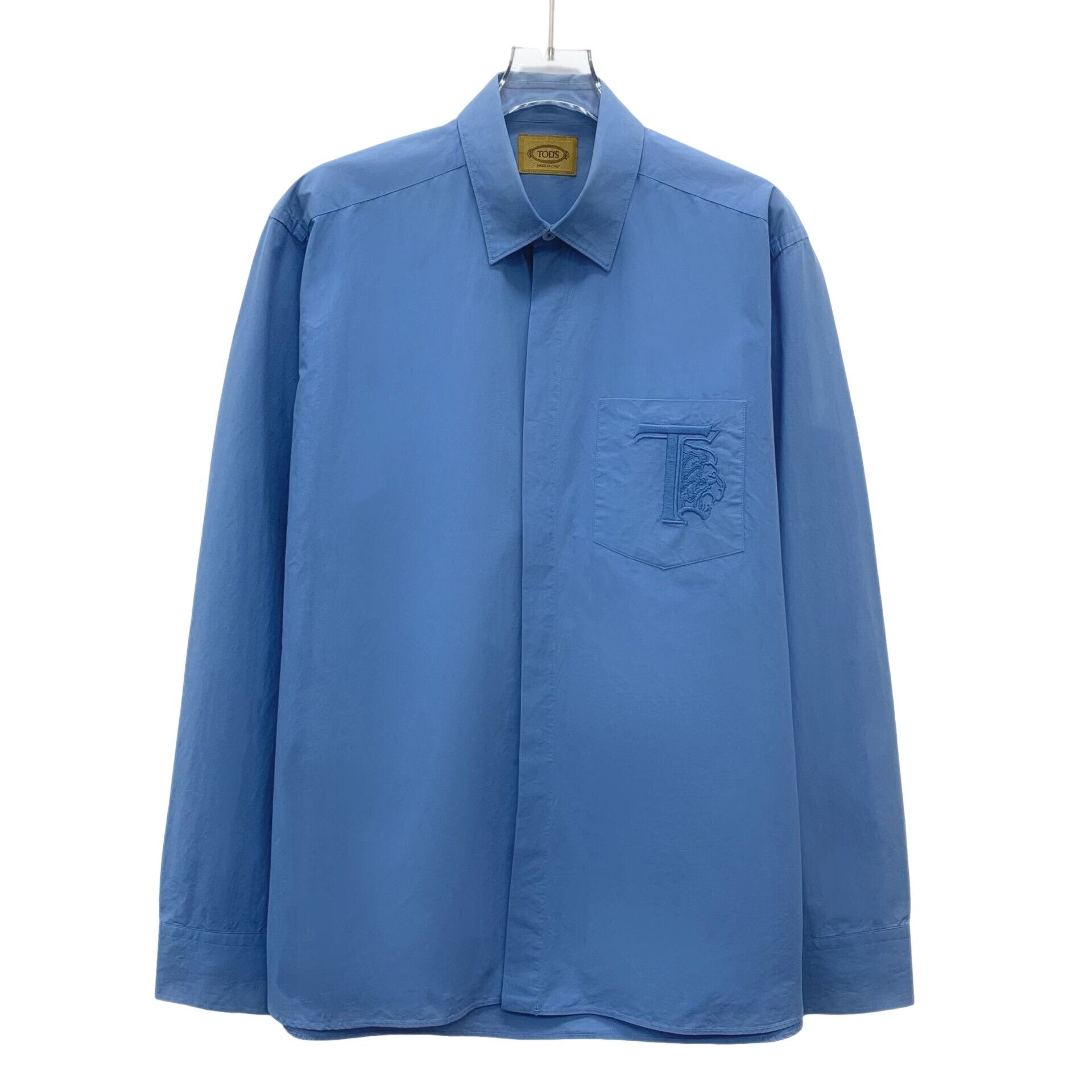 Tod's Tod's Embroidered Pocket Cotton Shirt Size 40 Size US M / EU 48-50 / 2 - 1 Thumbnail