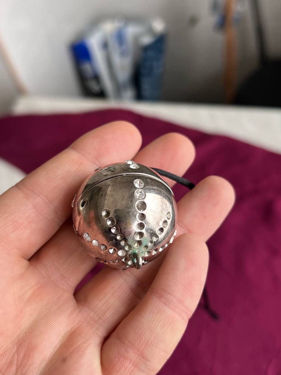 Dior 00s Vintage Christian Dior Ball Crystal Pendant Necklace Size ONE SIZE - 3 Thumbnail