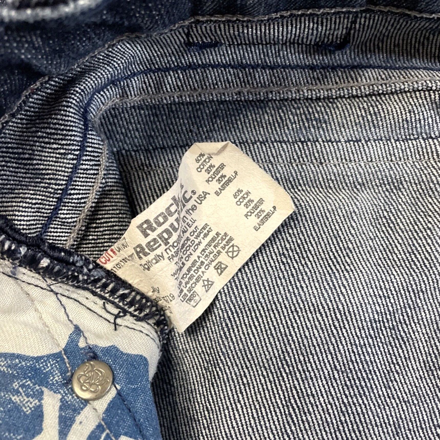 Vintage VINTAGE Rock & Republic Women's Jeans Flare Size 26 Blue Cotton Low Rise 90s Womens Size 31" - 3 Thumbnail