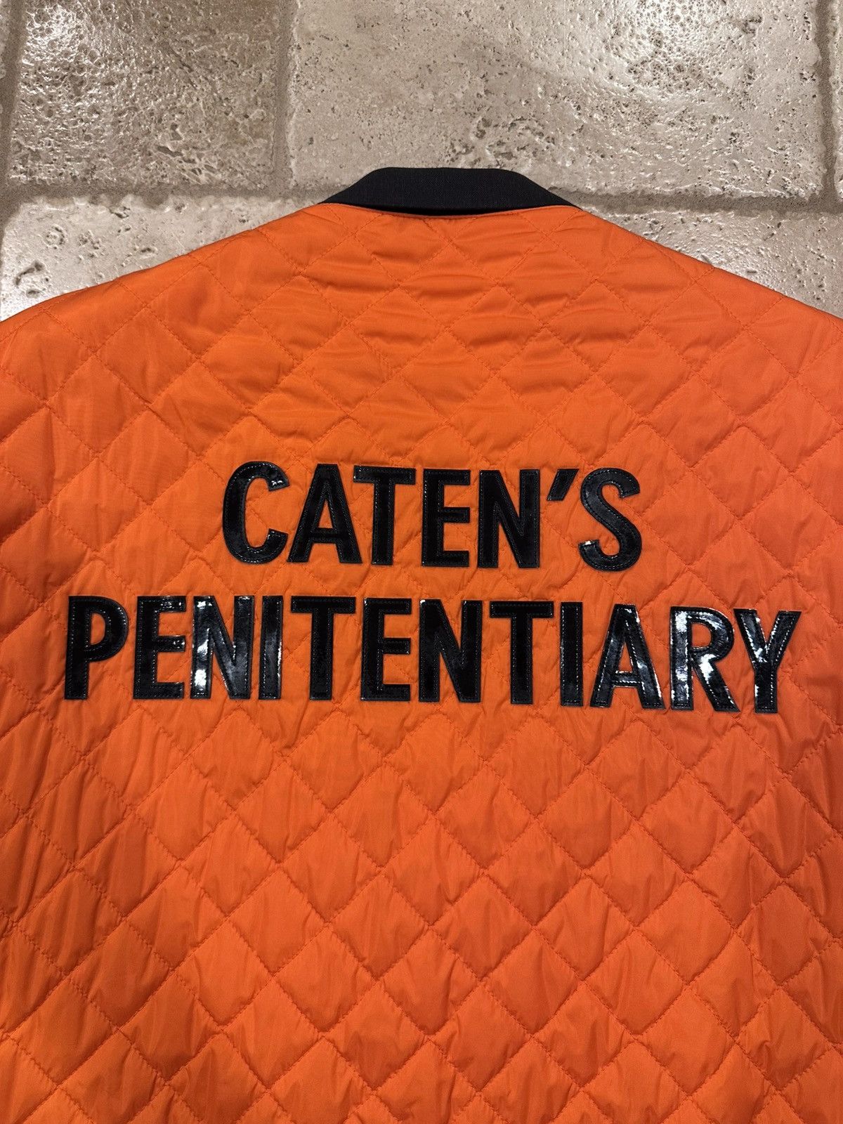 Dsquared2 Orange Quilted Jacket / Vest Calen’s Penitentiary