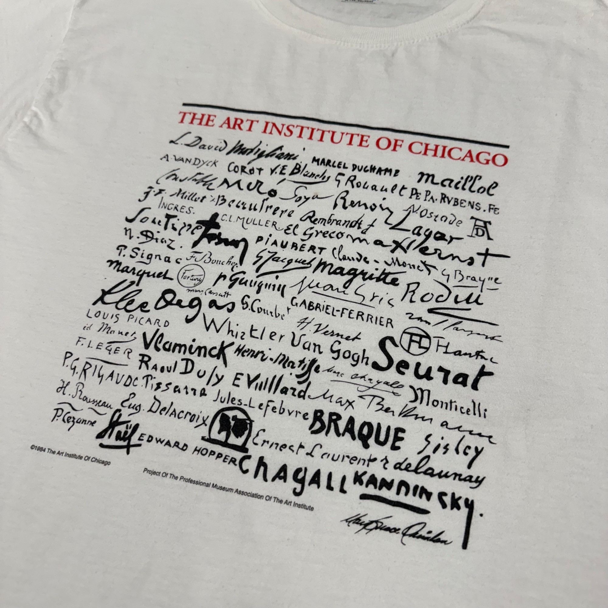 Vintage Vintage Y2K Art Institute Of Chicago Signature Shirt Size US M / EU 48-50 / 2 - 2 Thumbnail