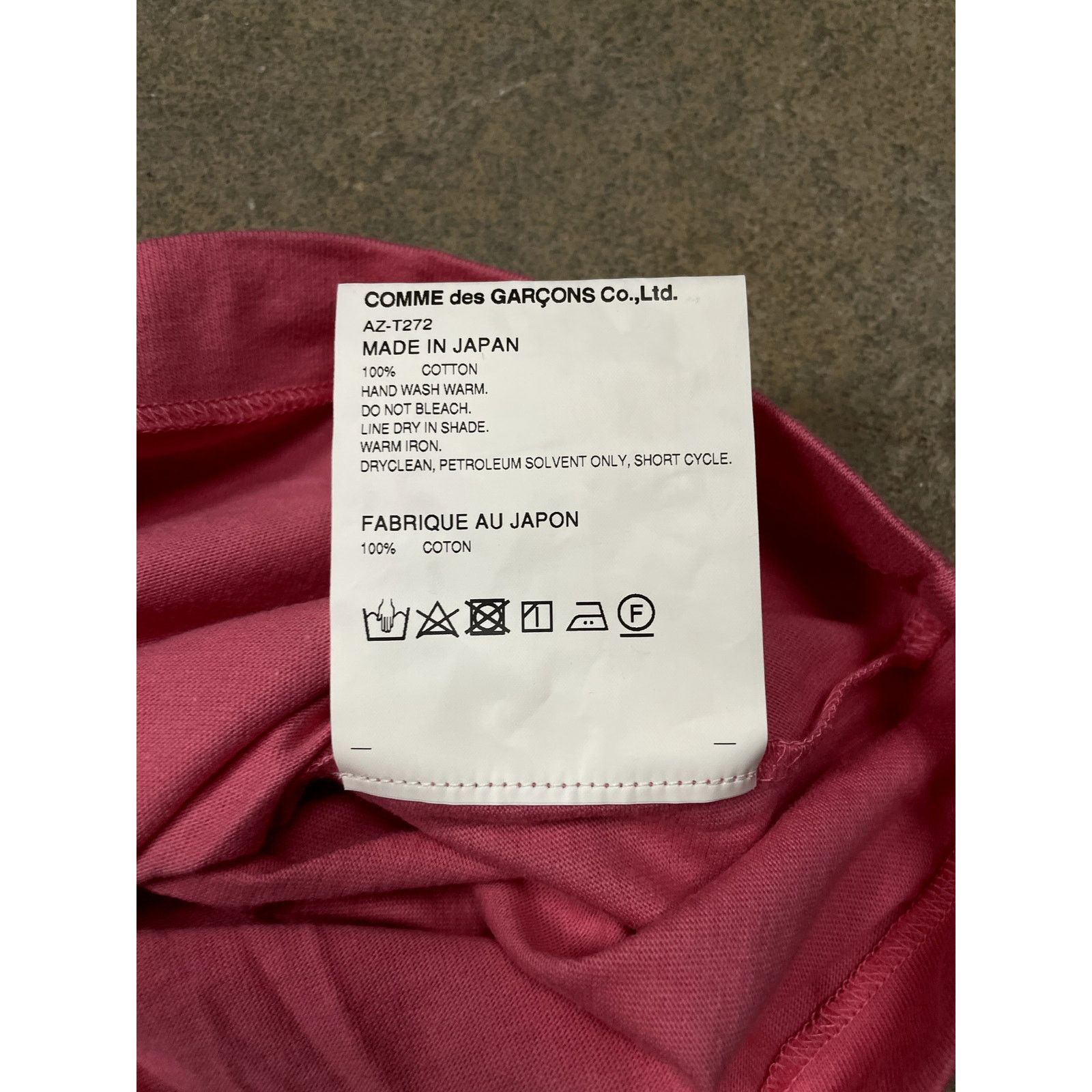 Comme des Garcons CDG Play Tee Pink XXL New Size US XXL / EU 58 / 5 - 5 Thumbnail