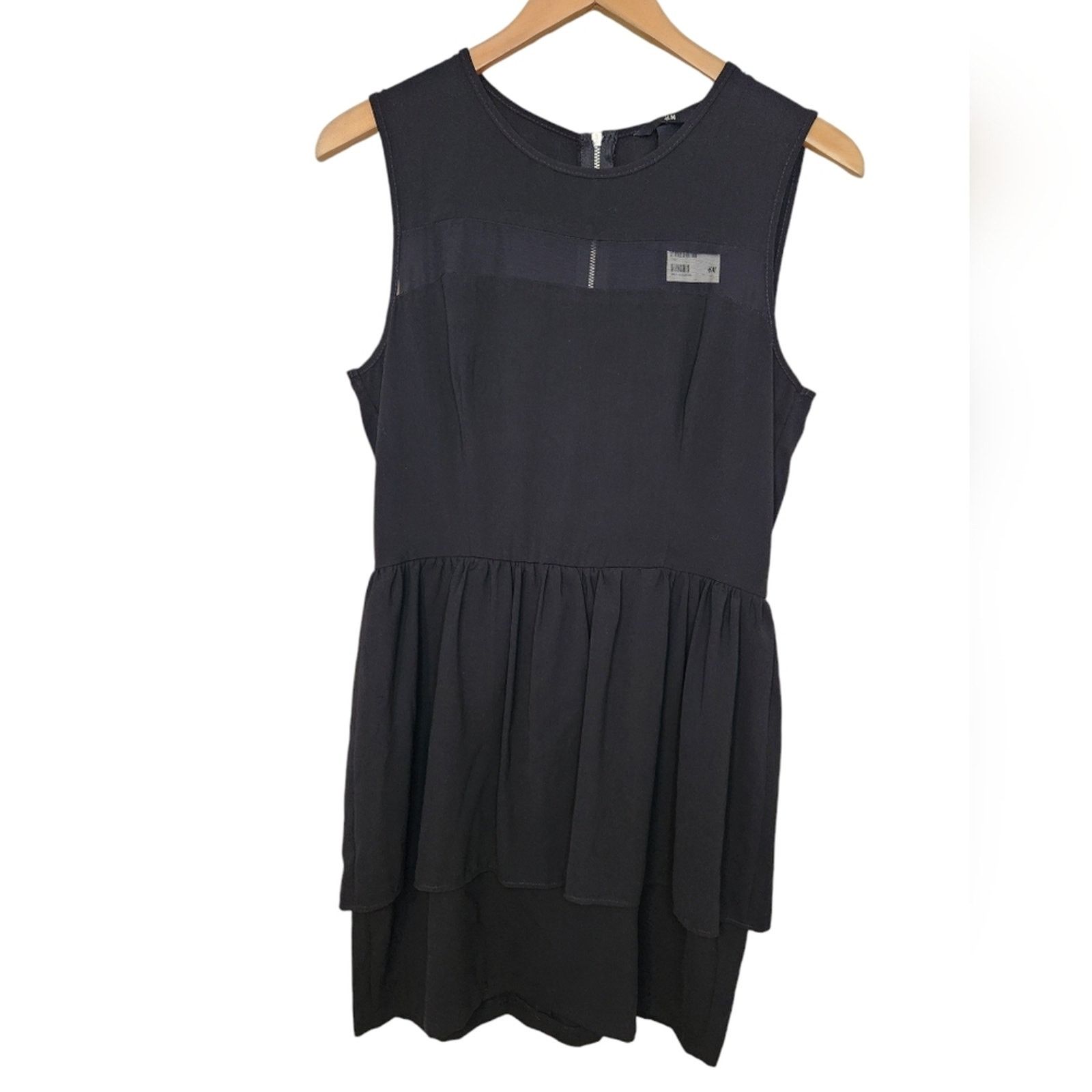 H&M NWT H&M Black Peplum Mini Dress 12 Size XL / US 12-14 / IT 48-50 - 1 Thumbnail