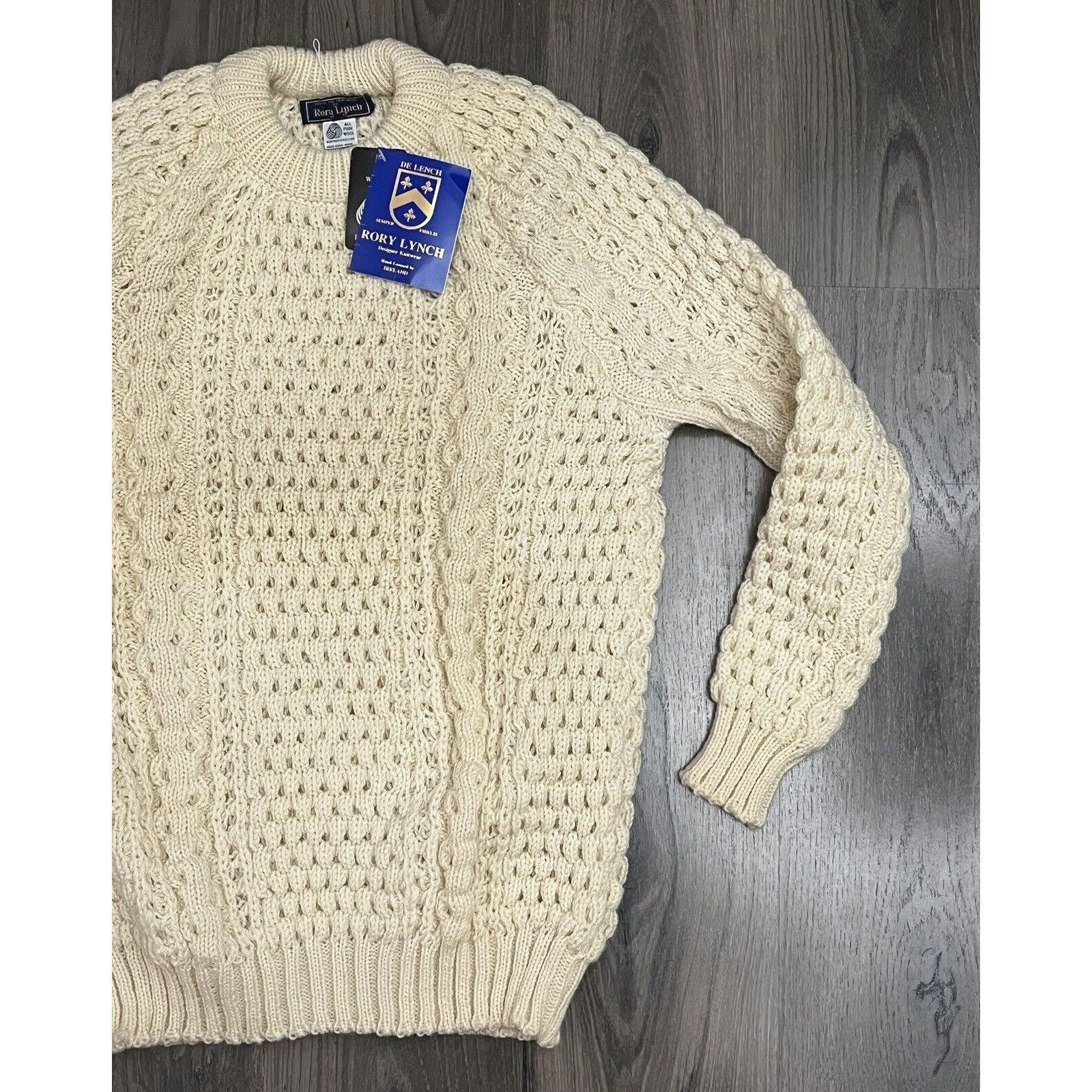 Vintage Rory Lynch Wool Sweater Hand Loomed Ireland Mens 46 De Lench Size US M / EU 48-50 / 2 - 2 Thumbnail