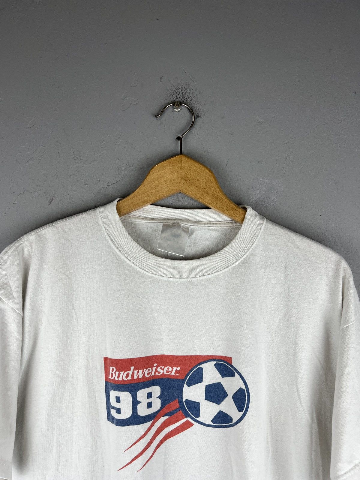 Other Vintage 98s Budweiser Racing Football Tee White XL Size US XL / EU 56 / 4 - 5 Thumbnail