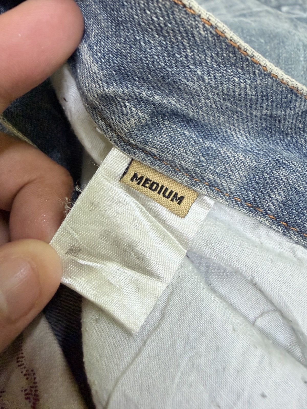 Tornado Mart Antful Distressed Flare Y2K Mud Wash Lightning Whisker Denim Size US 29 - 14 Thumbnail