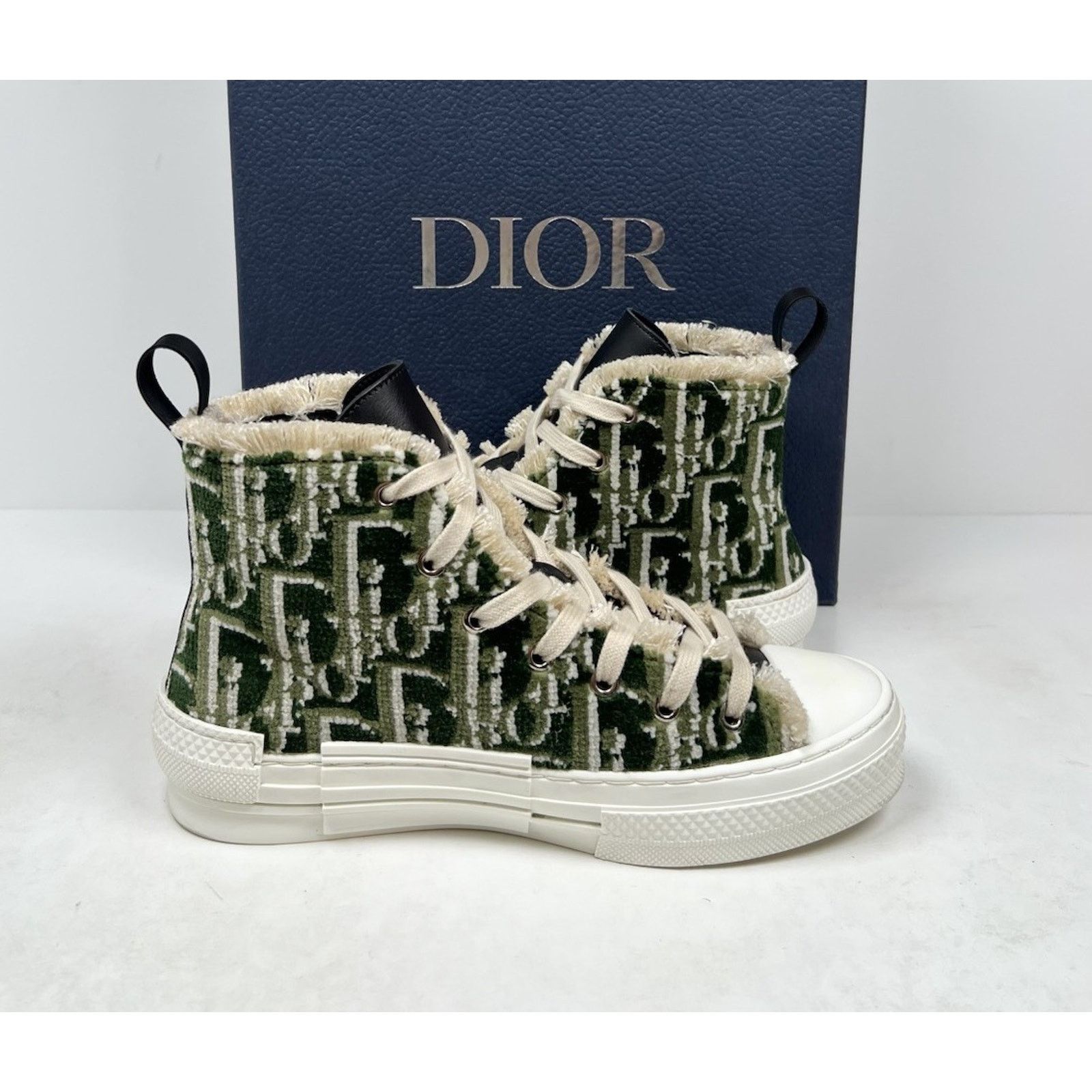 Dior Size 37EU/5M - Dior b23 Oblique Olive Tapestry High Size US 5 / EU 37 - 5 Thumbnail