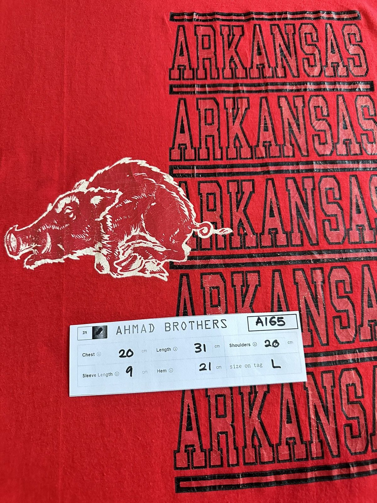 Champion Vintage 90s NOS Champion Arkansas Usa Tshirt A165 Size US M / EU 48-50 / 2 - 10 Thumbnail