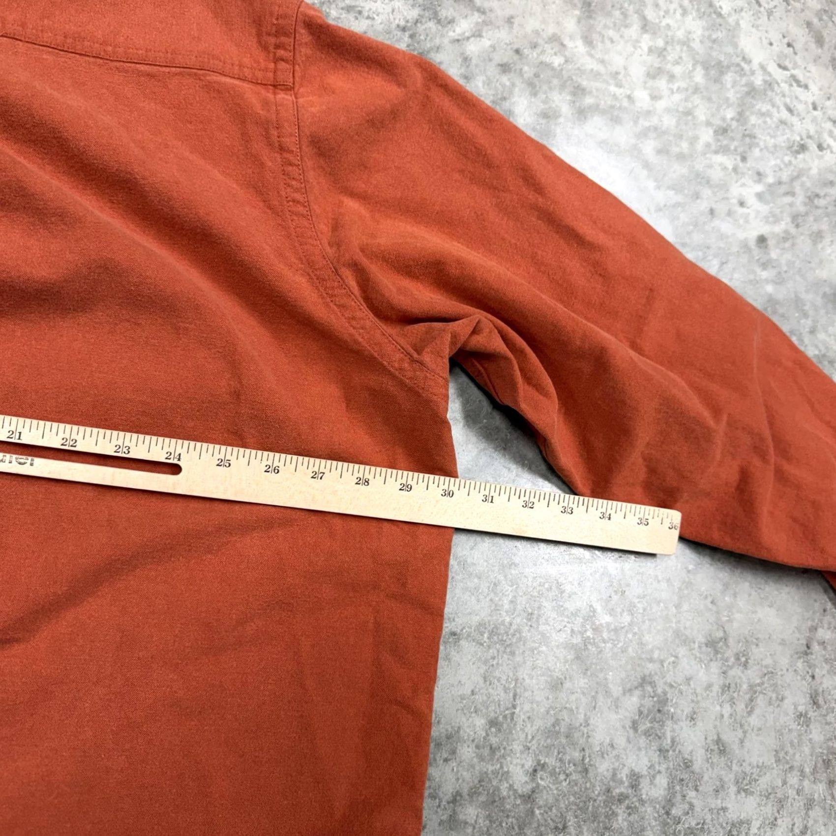 Vintage L.L. Bean Shirt Mens 3XLT Orange Chamois Flannel Button Pocket Size US XXL / EU 58 / 5 - 5 Thumbnail