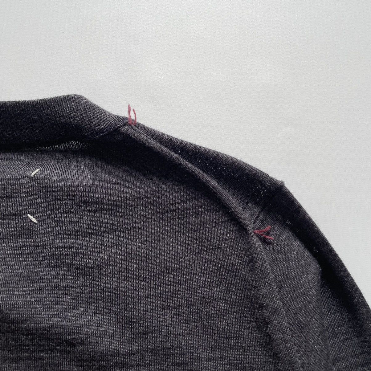 Maison Margiela A/W 23 Gray Wool Inside Out Seam Sweater Size US M / EU 48-50 / 2 - 15 Thumbnail