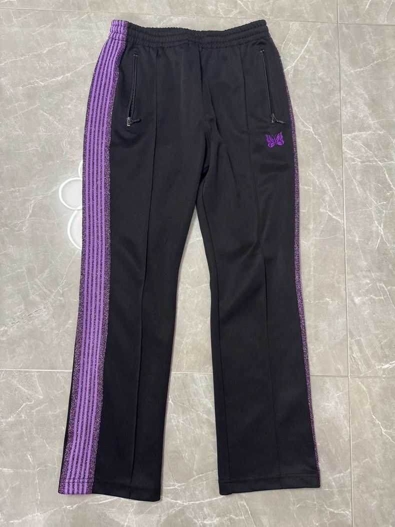 Needles NEEDLES Black Purple Butterfly Casual Pants - dmc Size US 26 / EU 42 - 1 Thumbnail