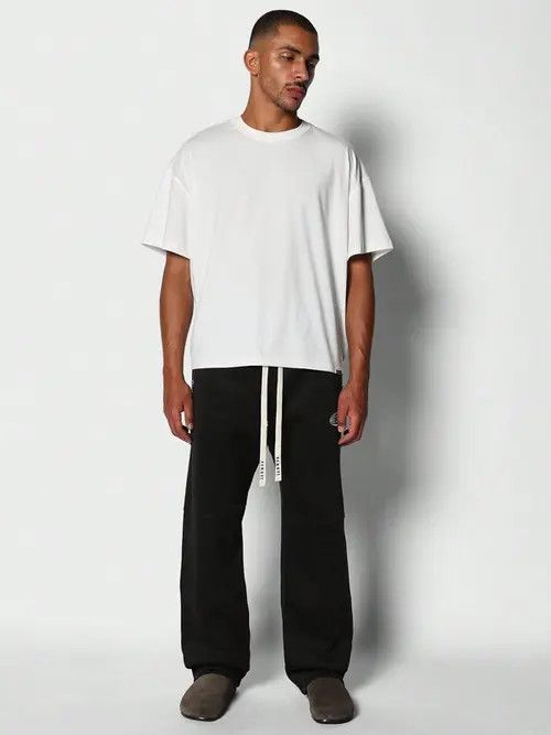 Japanese Brand Black straight leg sweatpants Size US 32 / EU 48 - 2 Thumbnail
