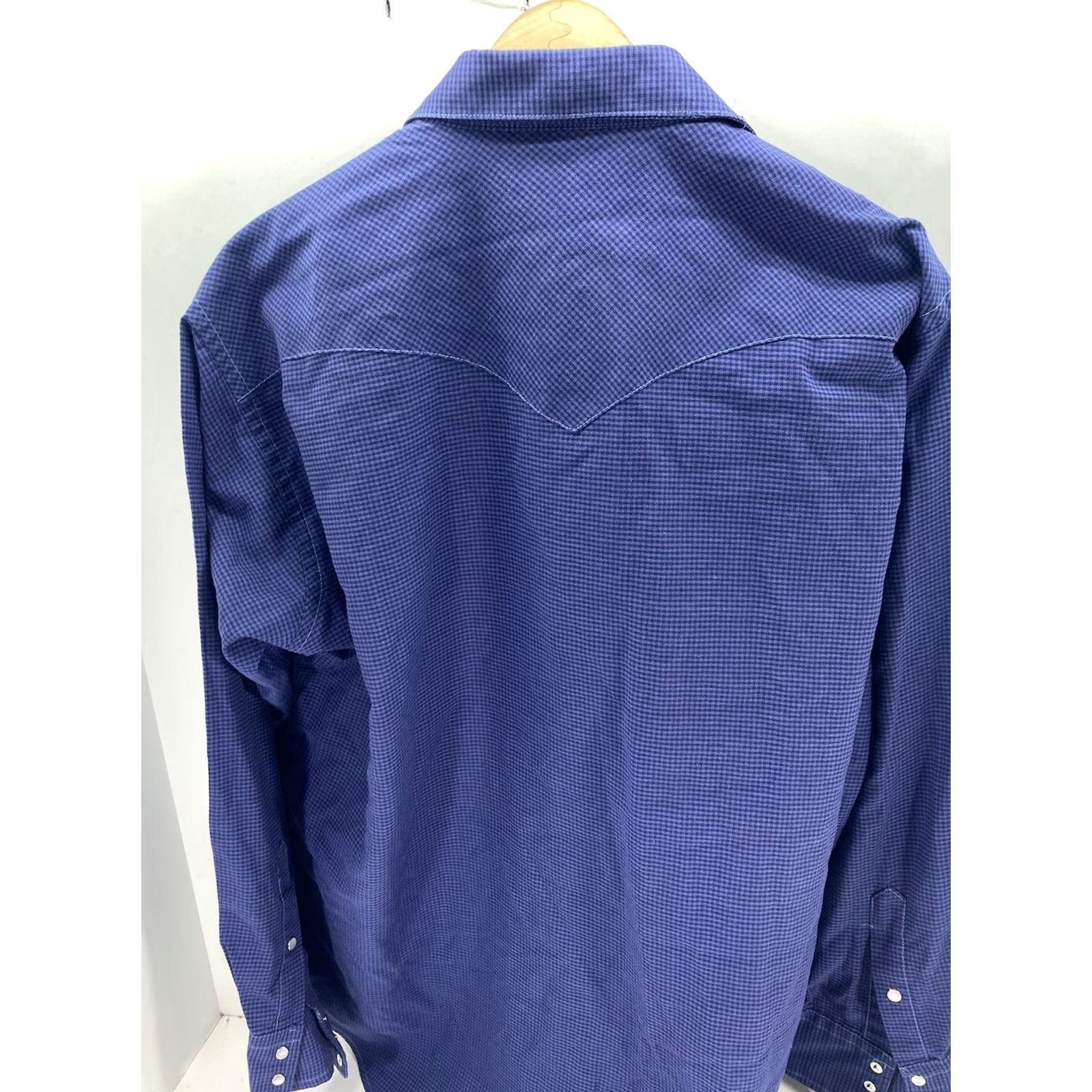Vintage VINTAGE Ruddock Pearl Snap Shirt Men XL Blue Check Long Sleeve Western Rodeo Shirt Size US XL / EU 56 / 4 - 6 Thumbnail