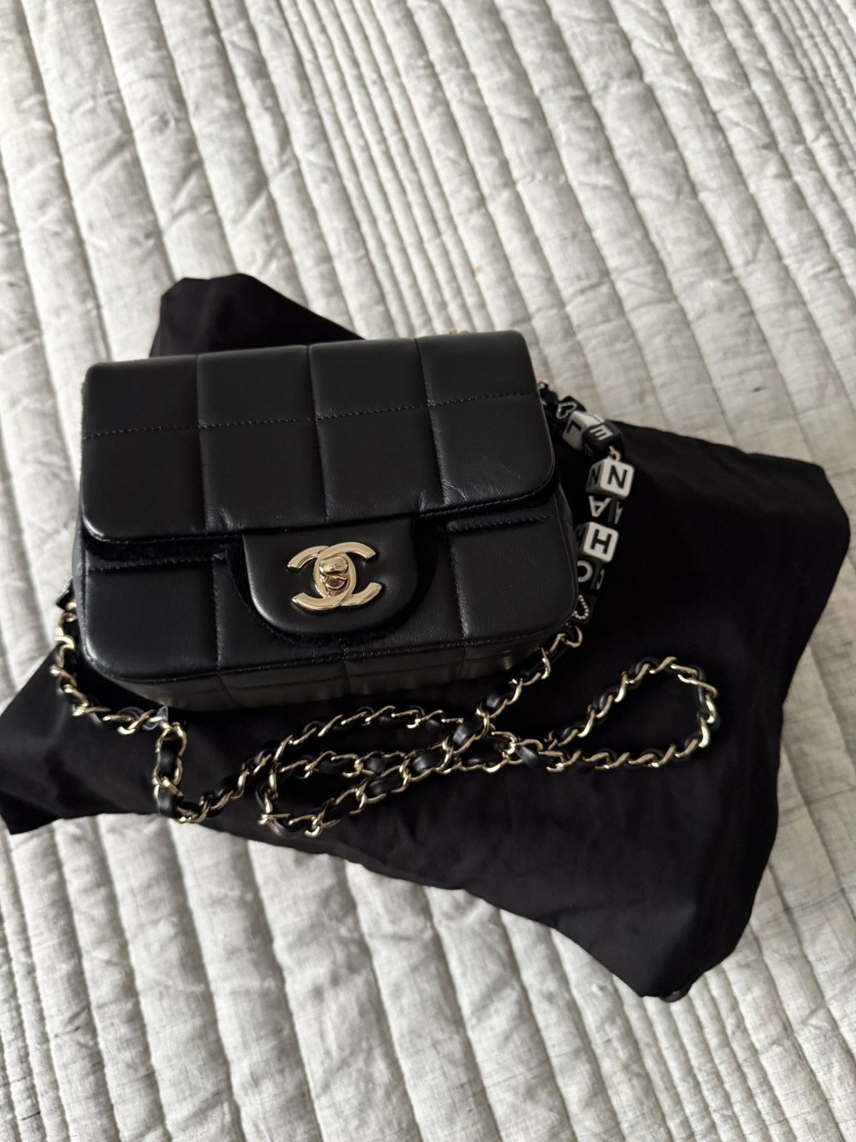 Chanel Lambskin Resin Crystal Square Quilted Mini Monacoco Flap Bag Size ONE SIZE - 1 Thumbnail