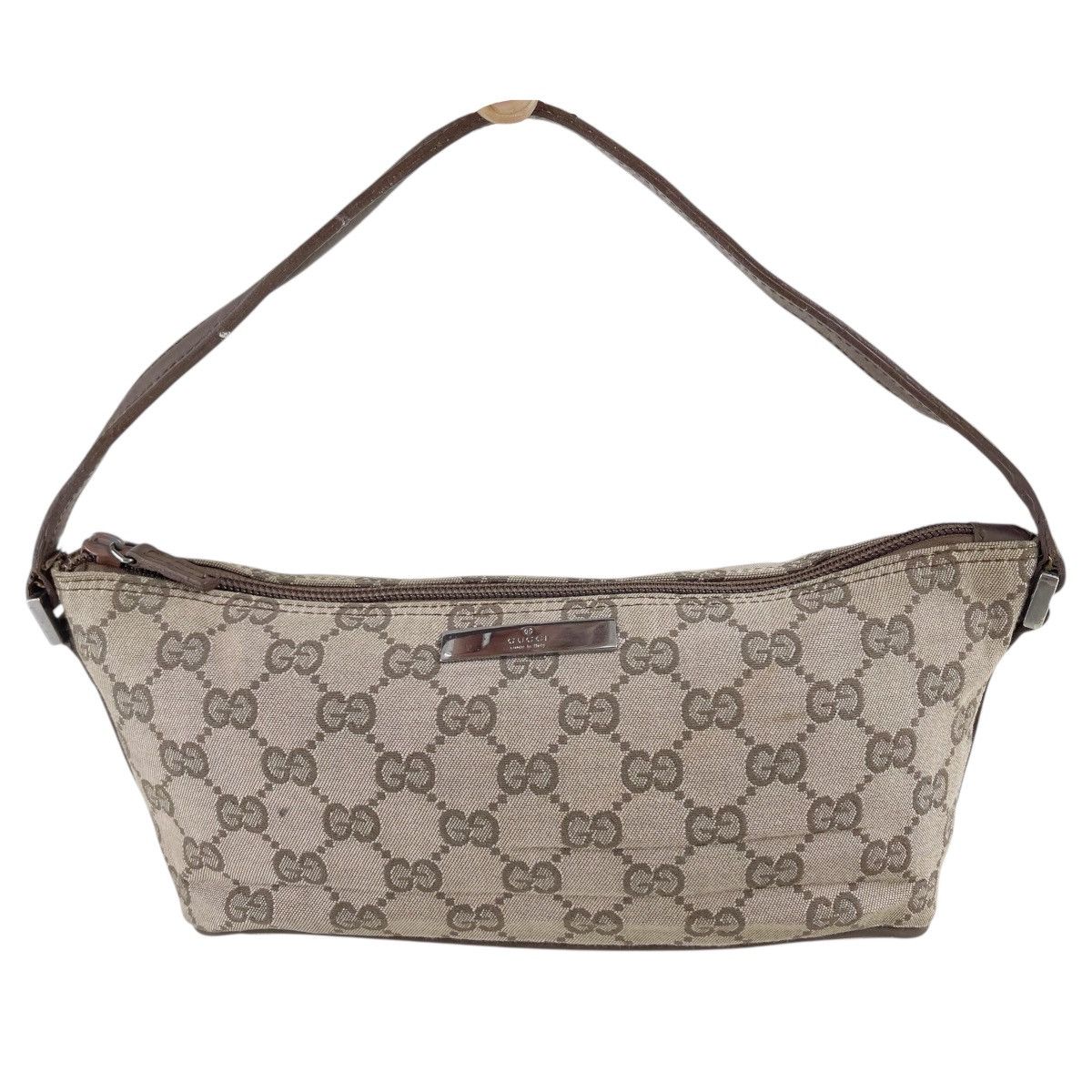 Gucci × Vintage Gucci GG Monogram Boat Beige Canvas leather Trim Size ONE SIZE - 2 Thumbnail
