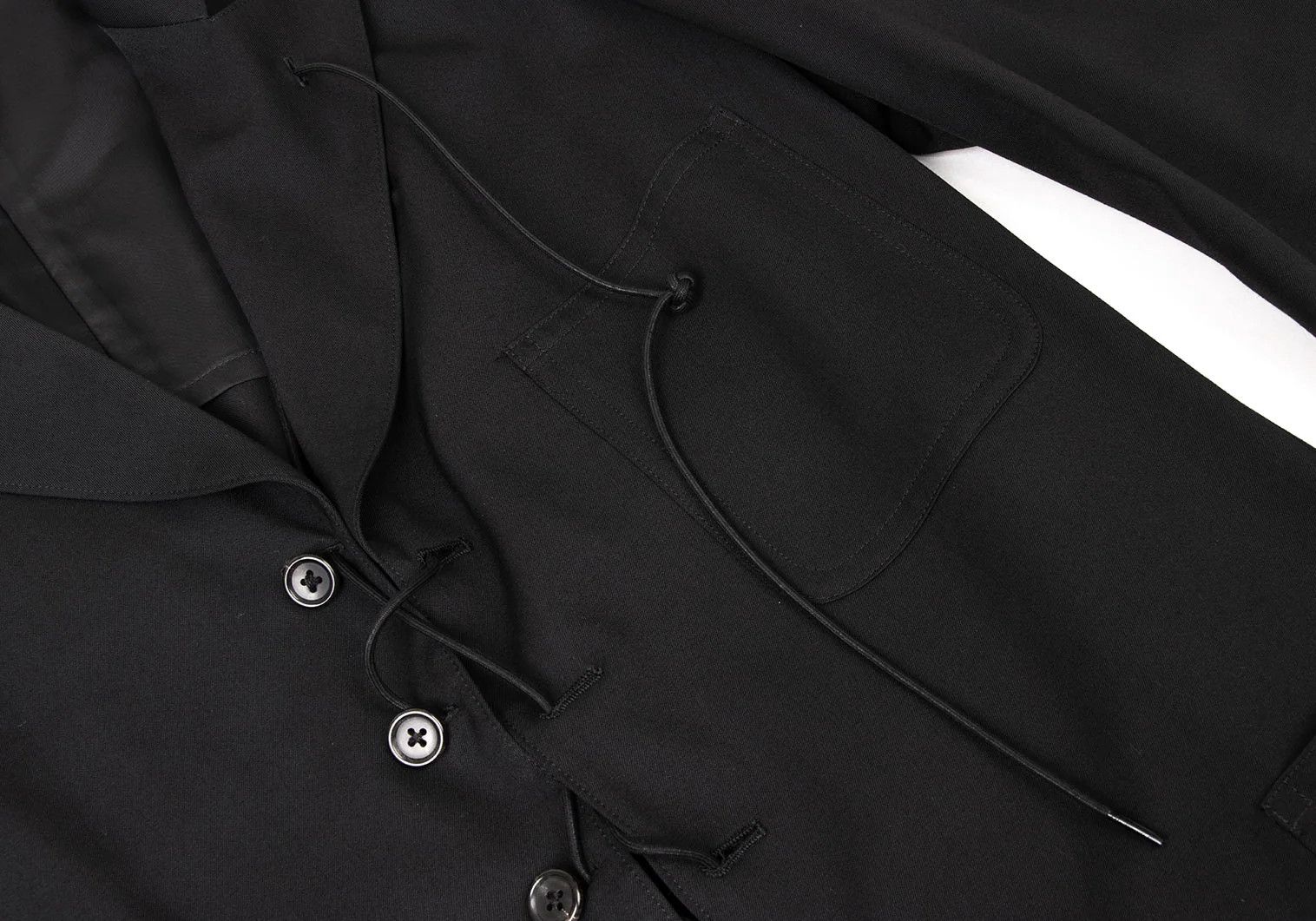Yohji Yamamoto Yohji Yamamoto Wool Gabardine Jacket Black Size 3 Size US L / EU 52-54 / 3 - 5 Thumbnail