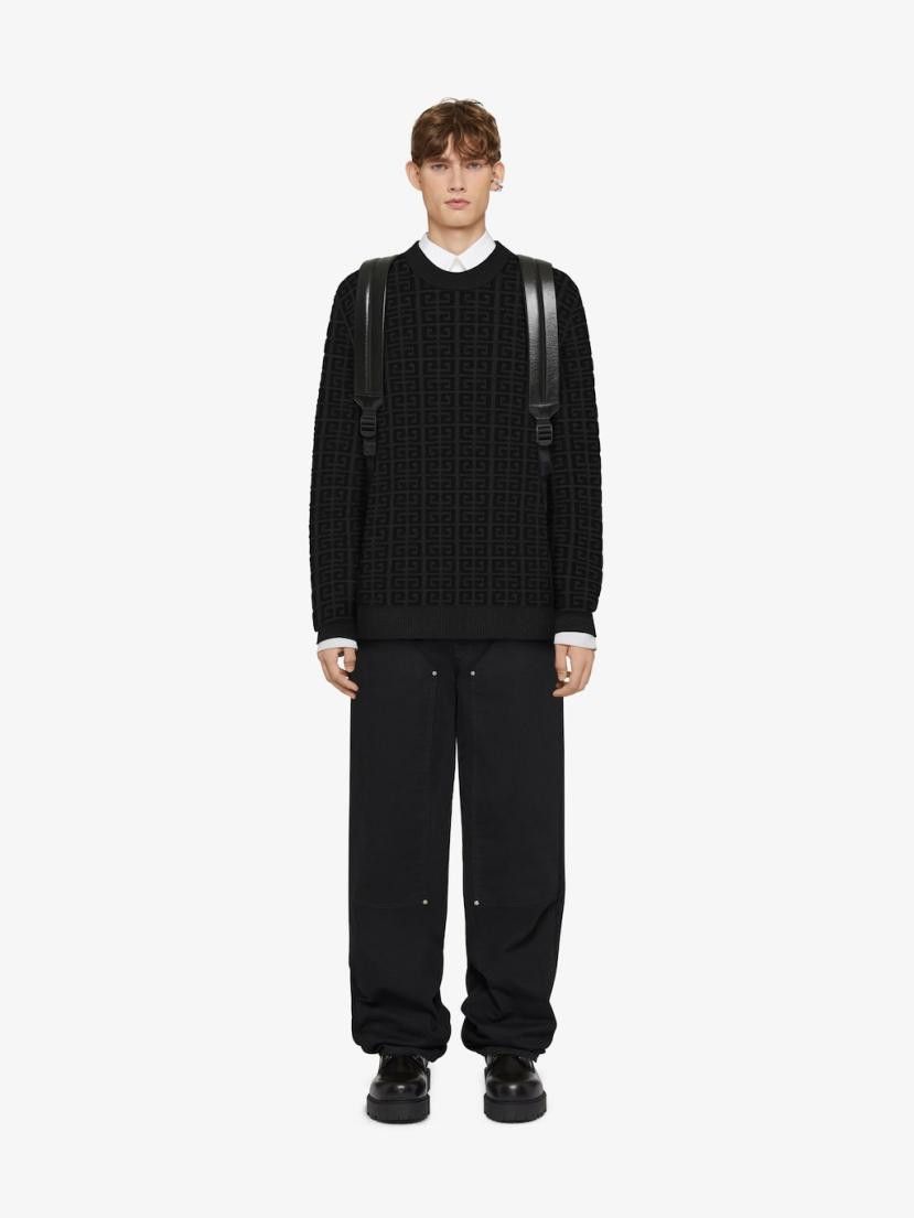 Givenchy o1srvl11e1224 Sweater In 4G Wool in Black Size US XS / EU 42 / 0 - 4 Thumbnail