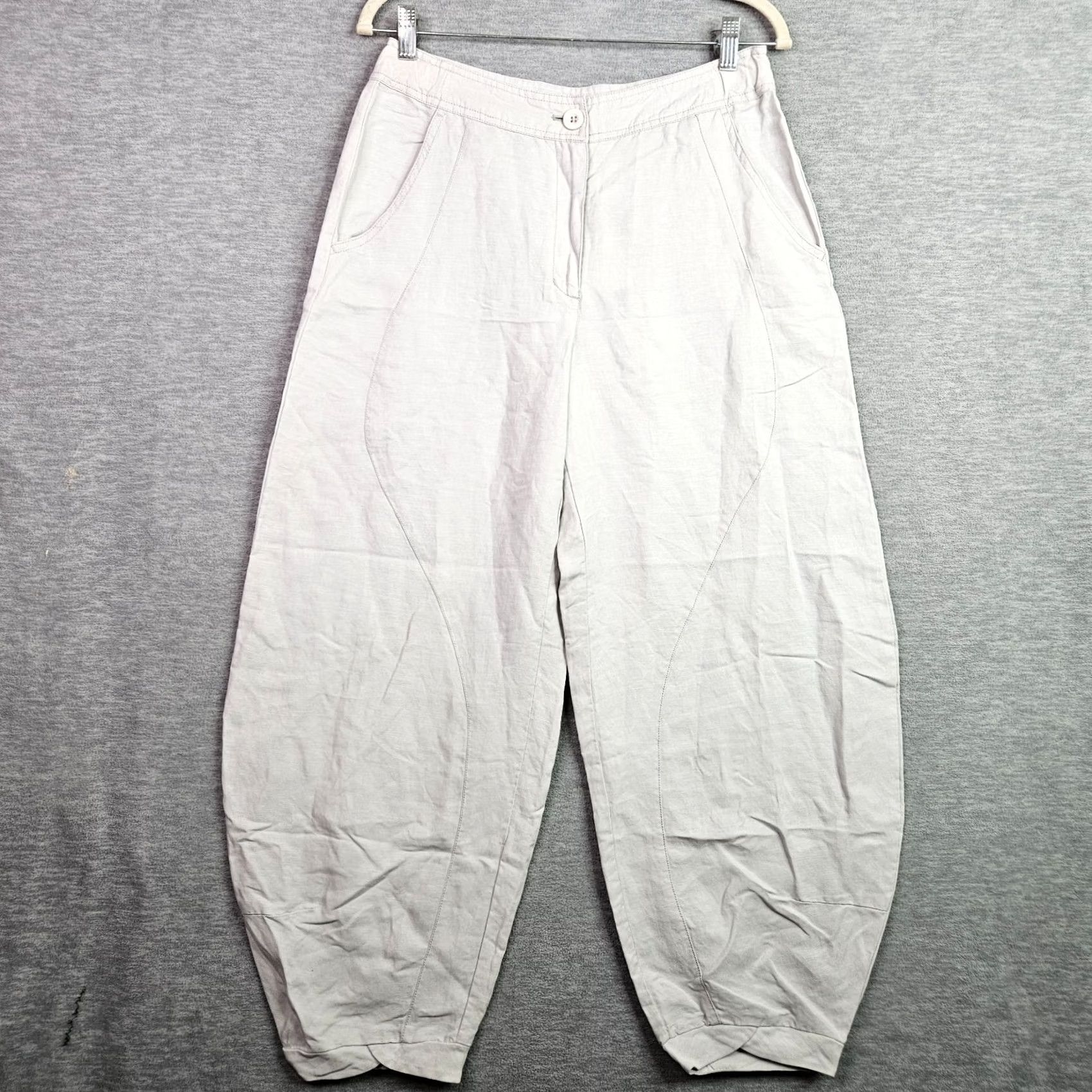 Vintage Stella Carakasi Womens Sz S Ivory White Casual Lightweight Tapered Pants NWT Size 28" / US 6 / IT 42 - 2 Thumbnail