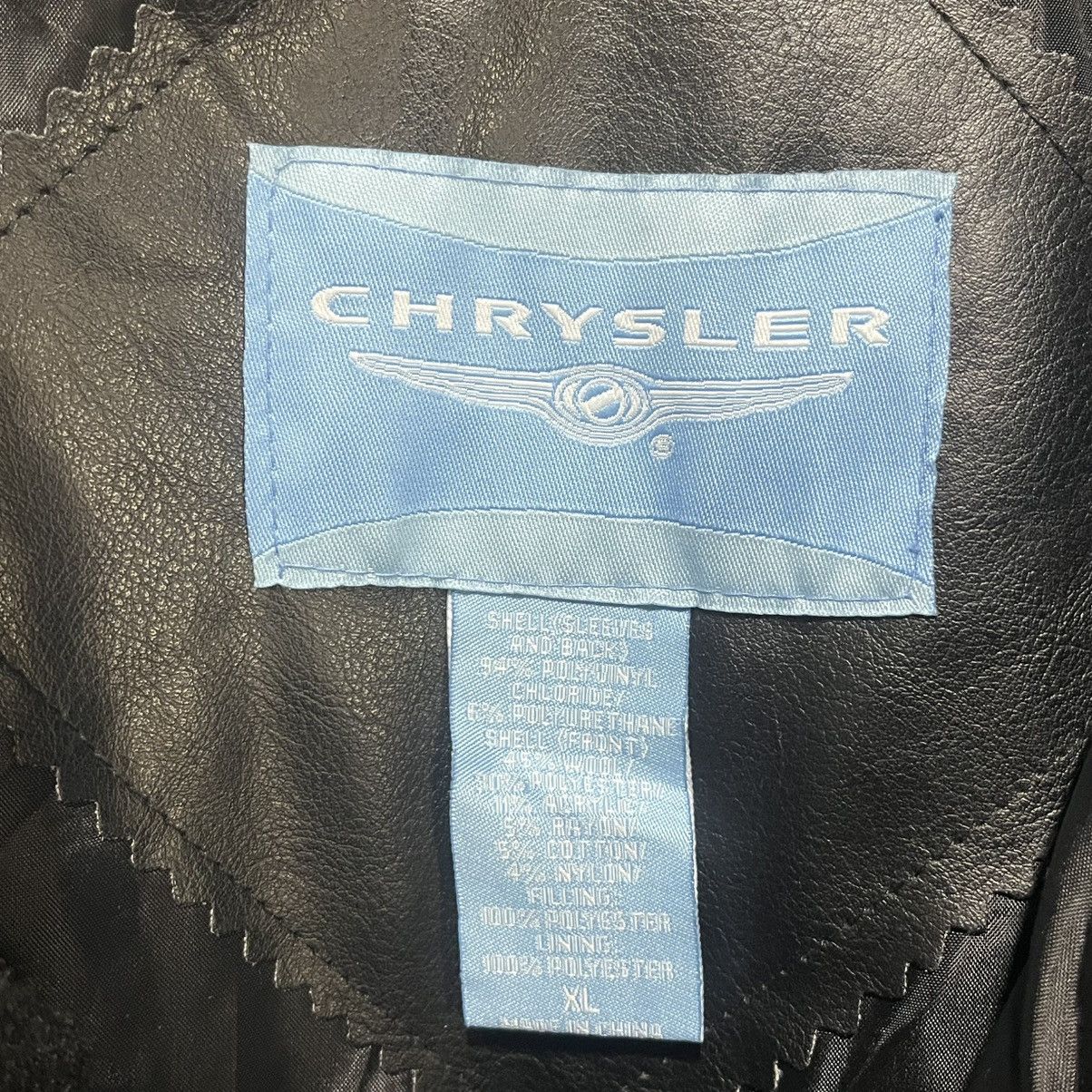 Chrysler VINTAGE Y2K CHRYSLER EMBROIDERED FAUX LEATHER VARSITY JACKET Size US XL / EU 56 / 4 - 4 Thumbnail
