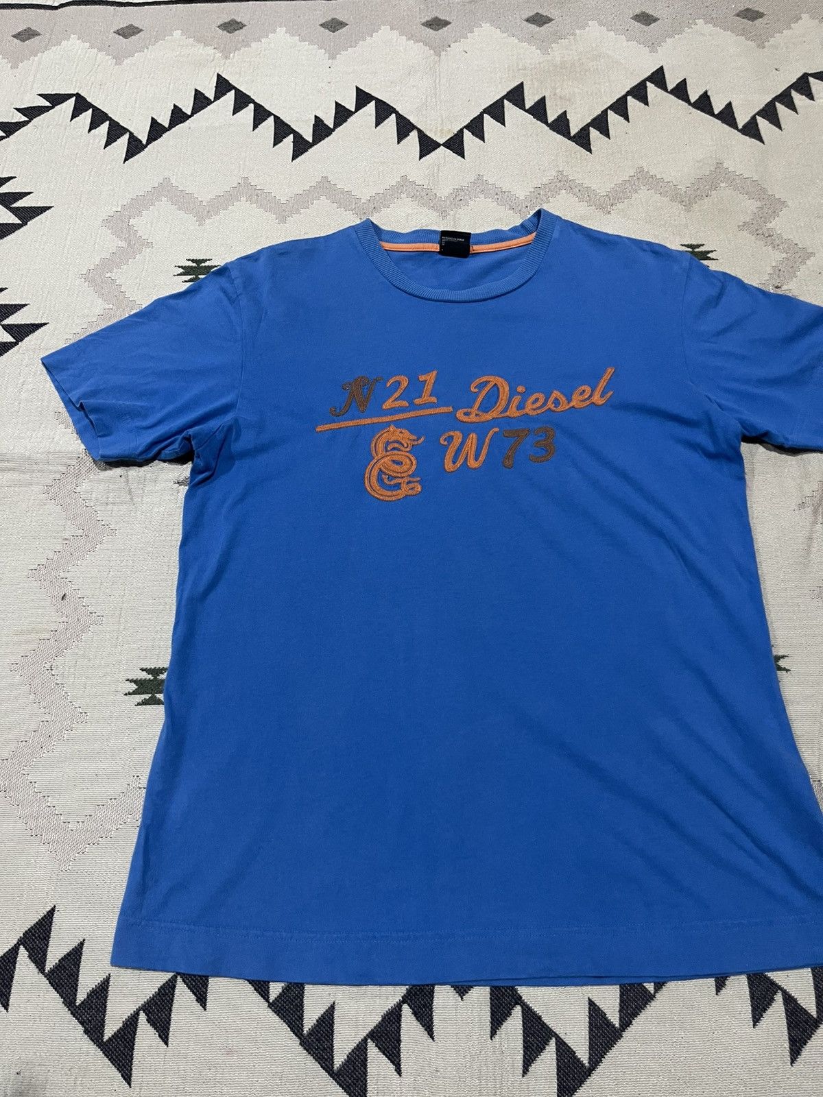 Diesel 2000s DIESEL N21 EMBROIDERED SPELLOUT TSHIRT Size US M / EU 48-50 / 2 - 4 Thumbnail