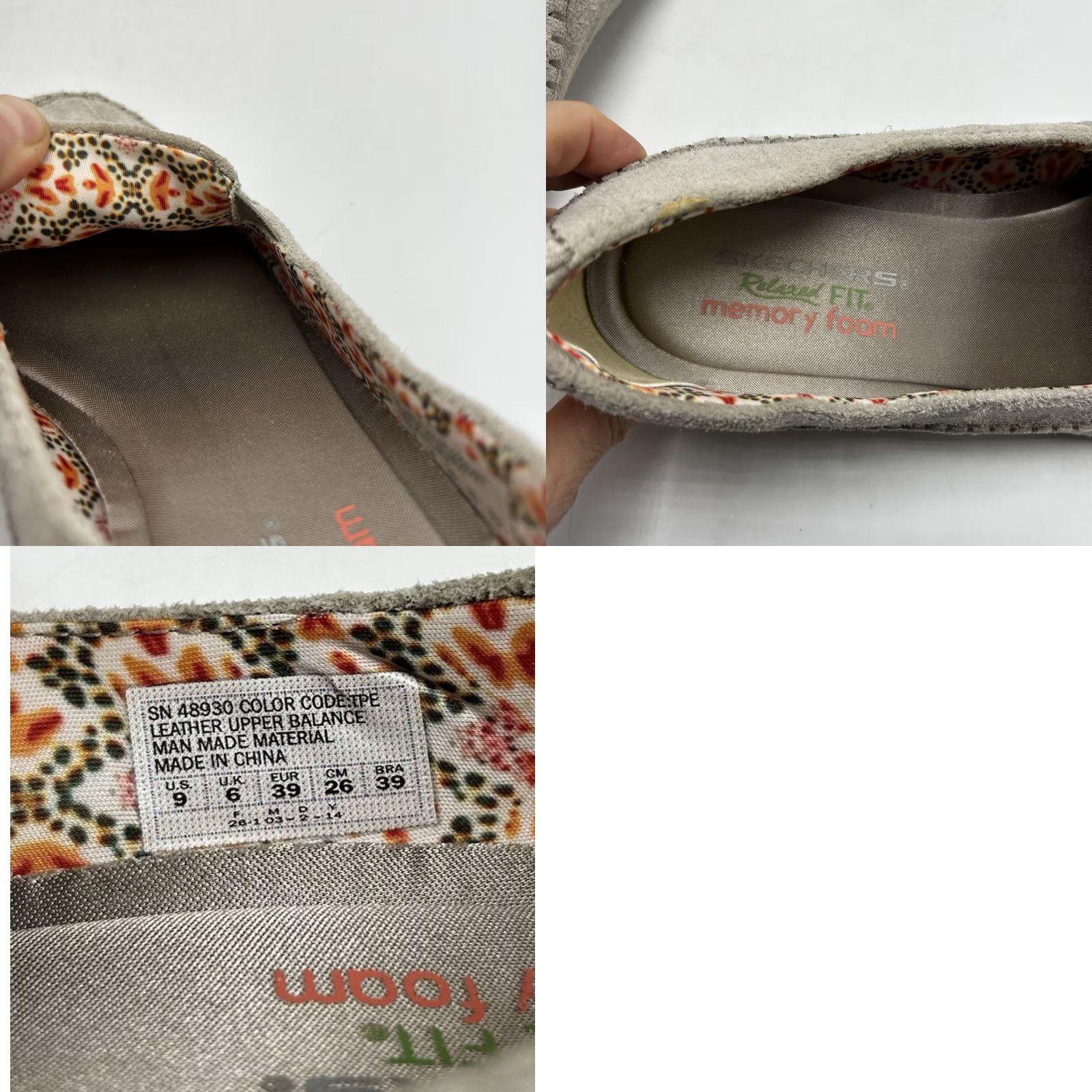 SKECHERS Skechers Loafers Womens 9 Beige Suede Slip On Memory Foam Casual Relaxed Fit Size US 9 / IT 39 - 8 Thumbnail