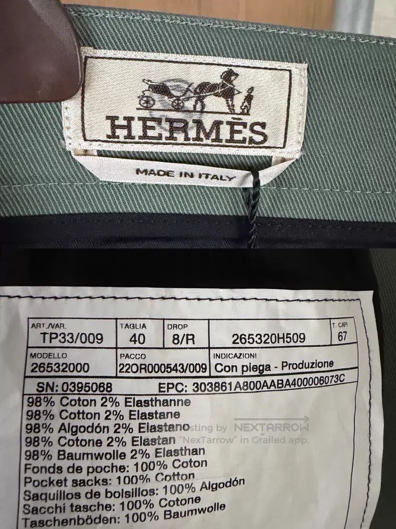 Hermes Hermes Men's casual pants made of gabardine for spring and Size US 40 / EU 56 - 5 Thumbnail