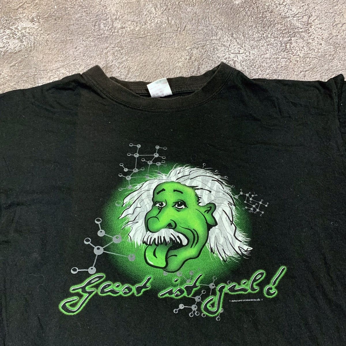 Vintage Vintage 90s Y2K Graphic Tee Einstein Glow Rave Streetwear XL Size US XL / EU 56 / 4 - 4 Thumbnail