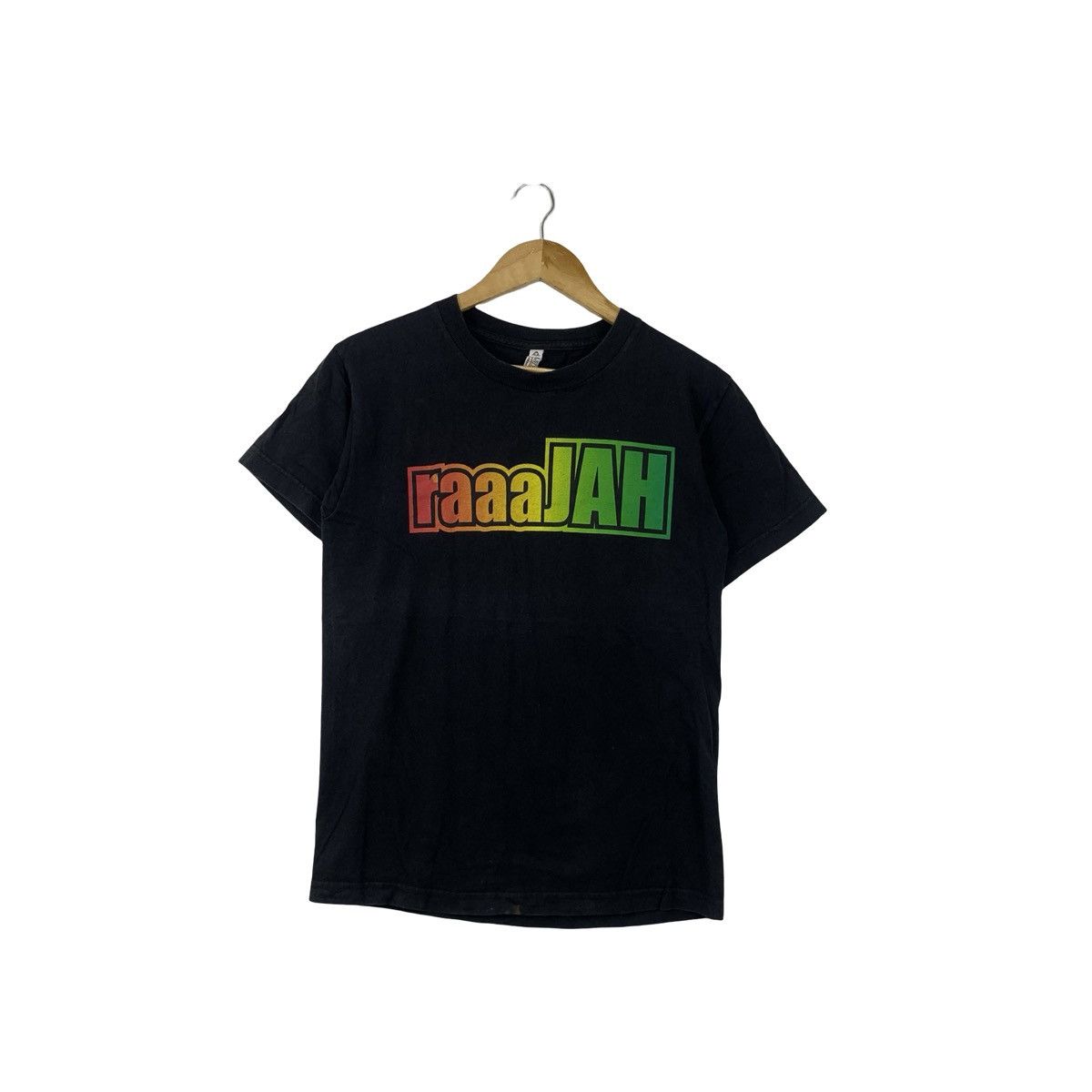 Vintage Vintage Y2K RASTA REGGAE RAAJAH Slang Song Tee Shirt Top Size US S / EU 44-46 / 1 - 1 Thumbnail