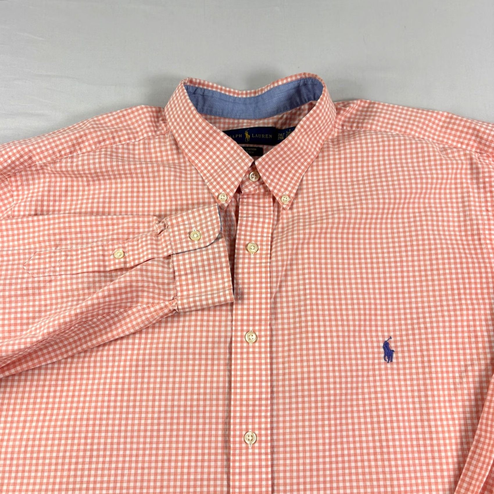 Polo Ralph Lauren Polo Ralph Lauren Button Up Shirt Mens 2XLT Tall Pink Gingham Check Stretch Size US XXL / EU 58 / 5 - 2 Thumbnail