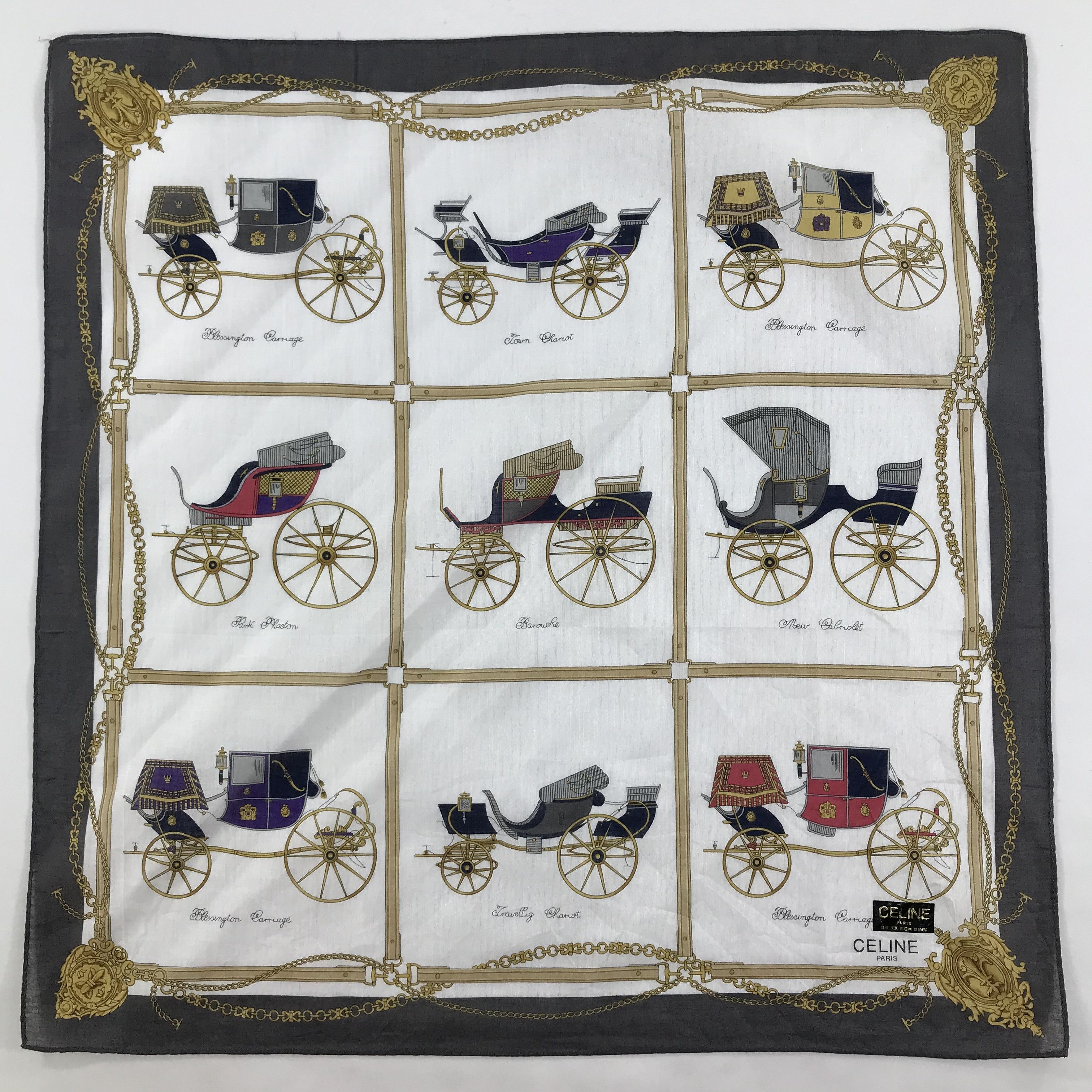 Celine × Vintage Celine Bandana / Handkerchief / Neckerchief - S1607 Size ONE SIZE - 1 Thumbnail